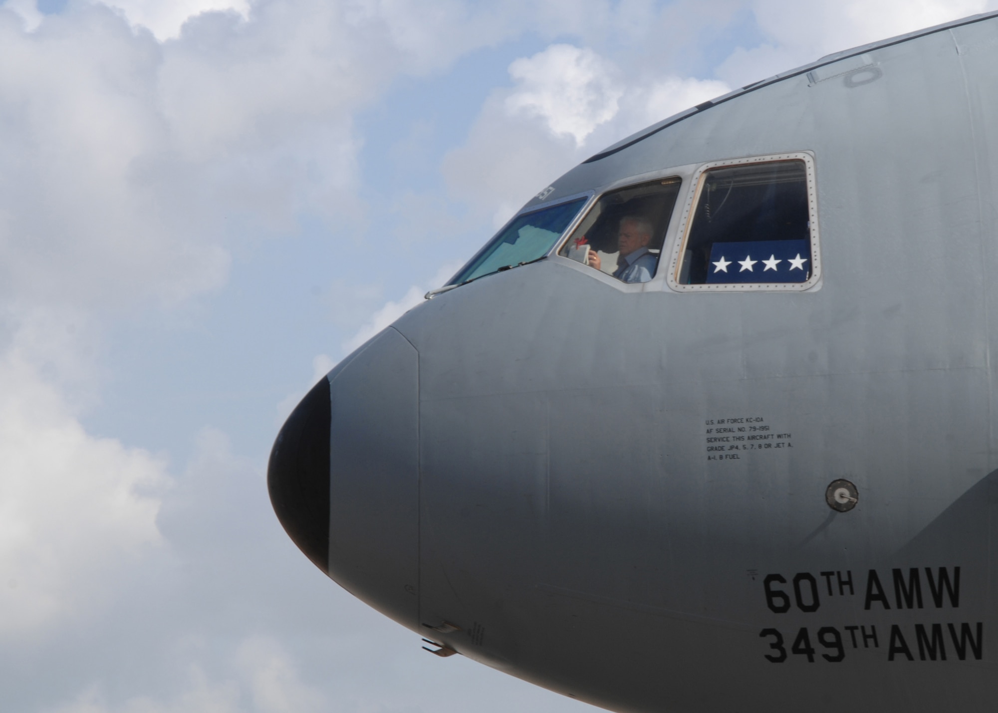 Gen. Arthur Lichte, Air Mobility Command commander, departs from Incirlik Air Base, Turkey, May 22, 2009. During his visit General Lichte toured the 728th Air Mobility Squadron and answered their questions about the mission. U.S. Air Force photo/Staff Sgt. Lauren Padden. 