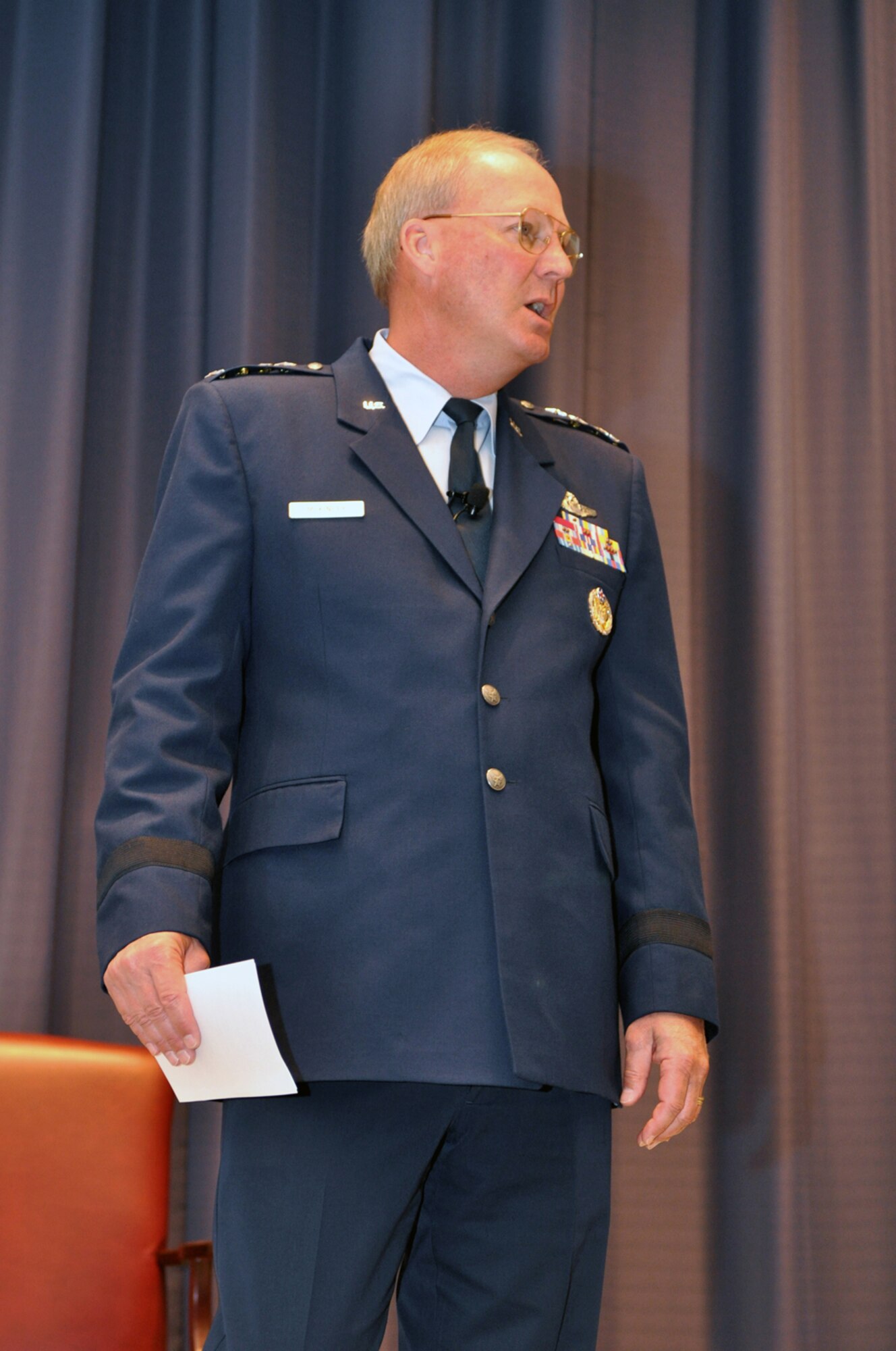 The National Guard has evolved over the last eight years into a force that has been through the crucible of combat, Gen. Craig McKinley, the chief of the National Guard Bureau. told students at National Defense University at Fort Lesley J. McNair in Washington, D.C., on May 27, 2009. (U.S. Army photo by Staff Sgt. Jim Greenhill) (Released)