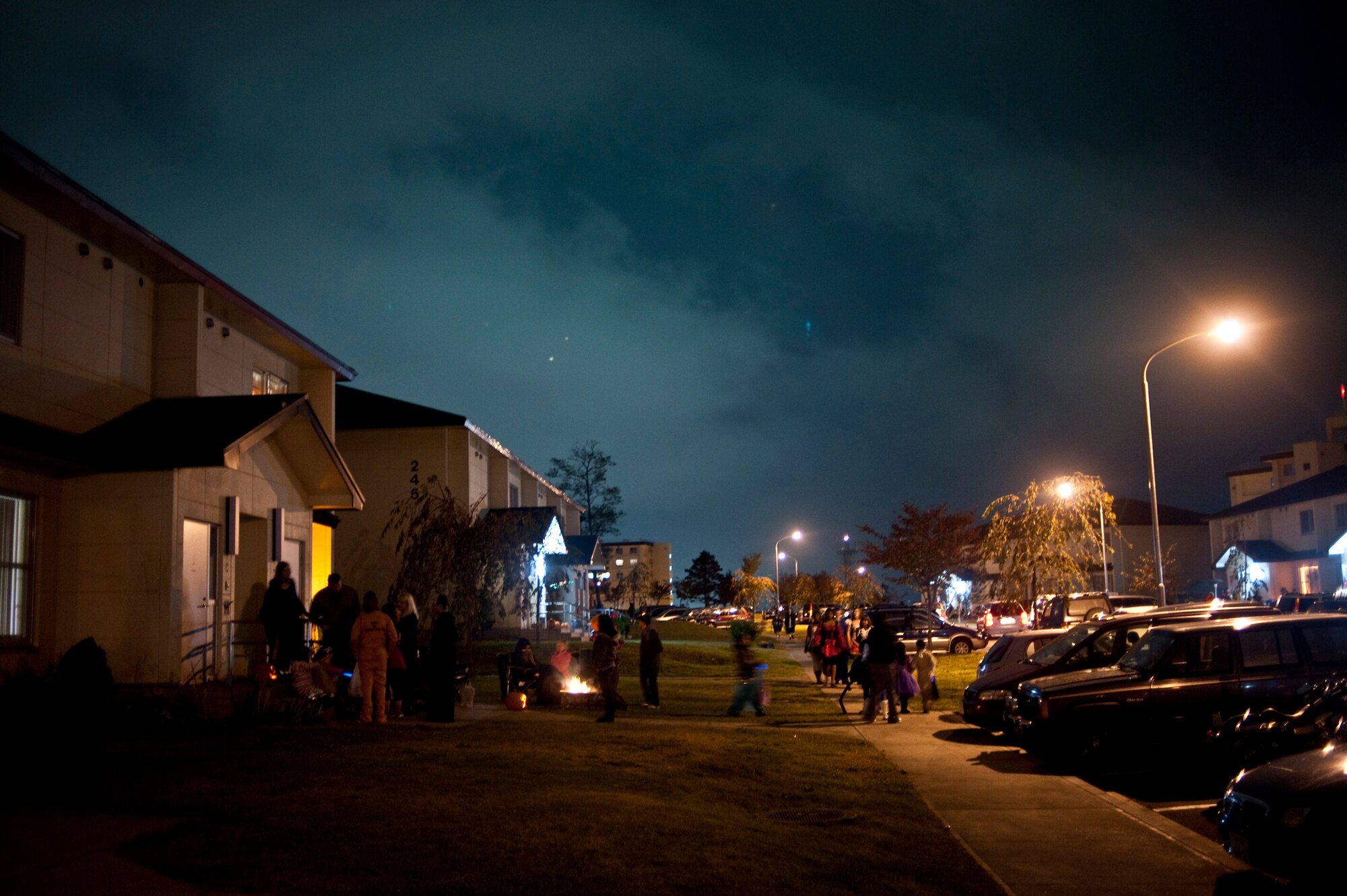 MISAWA AIR BASE, Japan -- Trick-or-treaters collect candy throughout base housing on Halloween. Base residents decorated their homes and offered a variety of treats for the children. (U.S. Air Force photo/Staff Sgt. Samuel Morse)