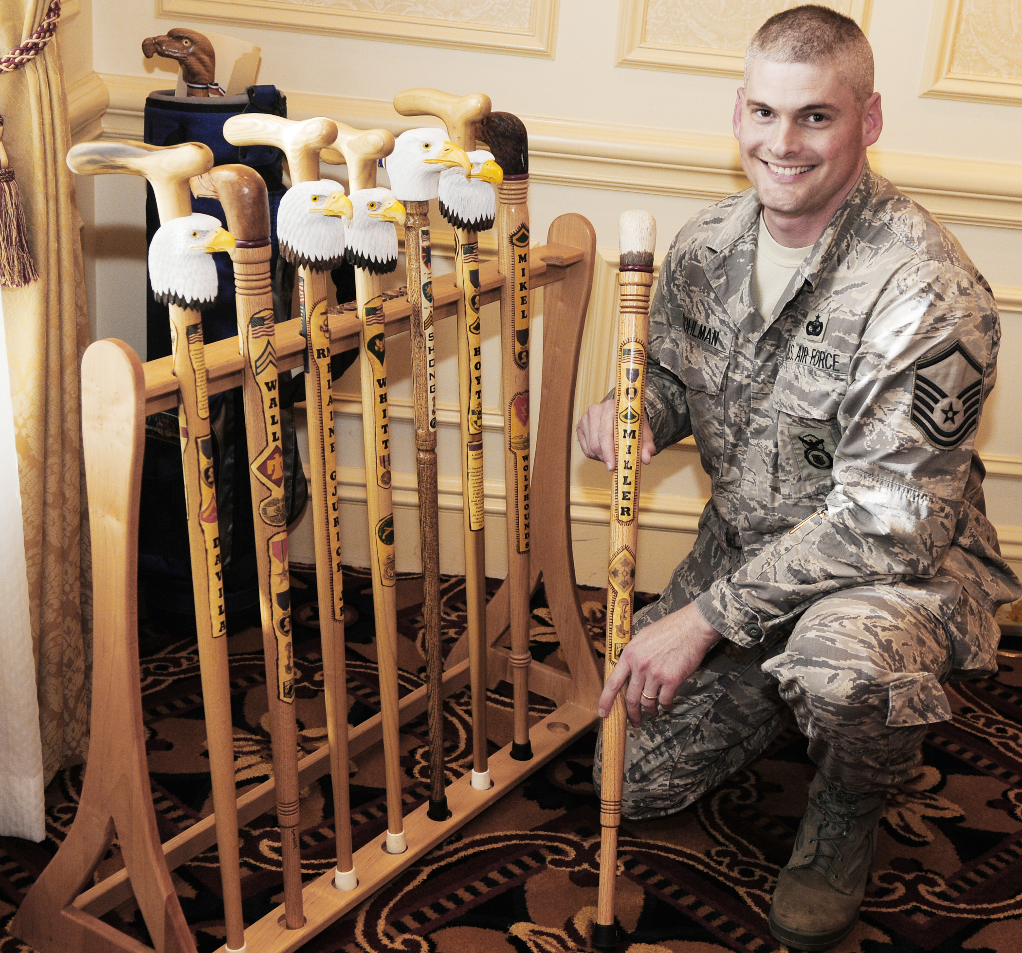 Woodcarvers give veterans support through Eagle Cane ...