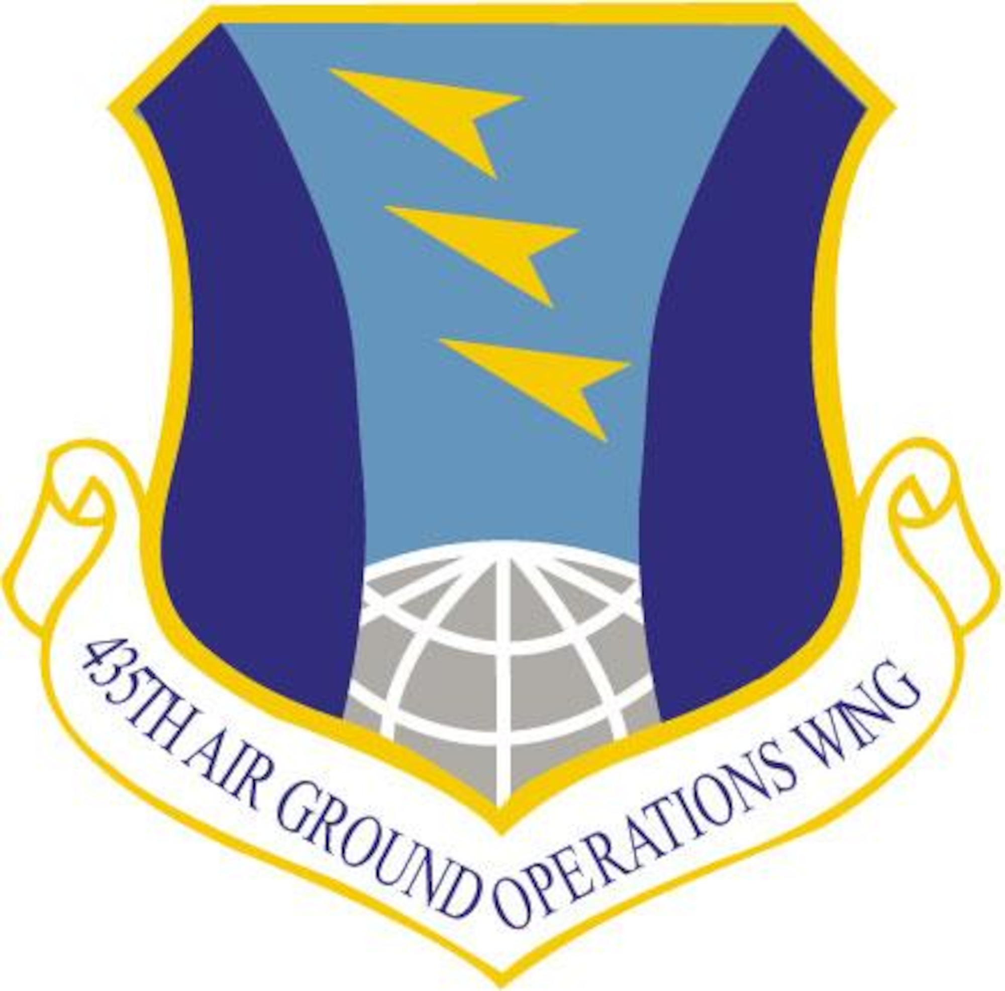 435th Air Ground Operations Wing emblem. (U.S. Air Force graphic by Staff Sgt. TerriLeigh Terry)