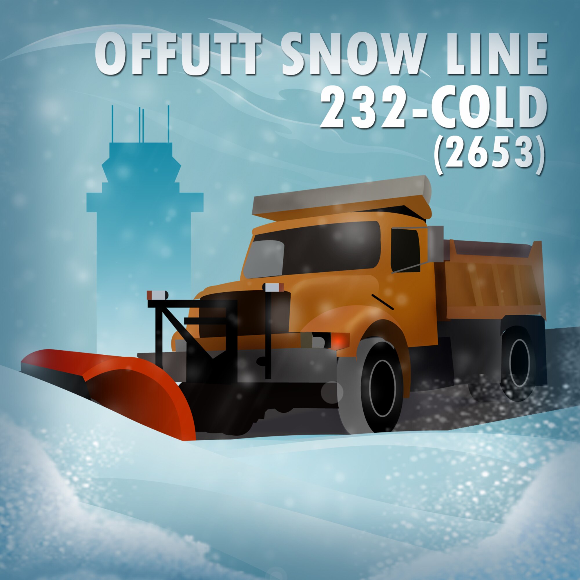 OFFUTT AIR FORCE BASE, Neb. - During inclement weather, members of Team Offutt are encouraged to call the Snow and Information Line at 232-COLD to get the latest news on official delayed reporting and base closures.