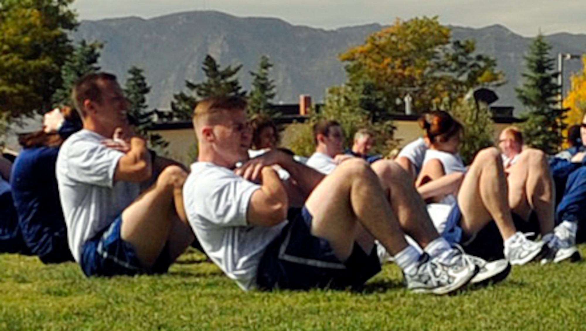 Physical fitness is a top priority for Airmen, who will face a more rigorous physical fitness test beginning in January. The new Air Force Fitness Program focuses on maintaining a culture of peak physical fitness year-around, not just for annual PT tests. The goal is to maintain trained, combat-ready and disciplined forces. (Air Force photo by Rob Bussard)