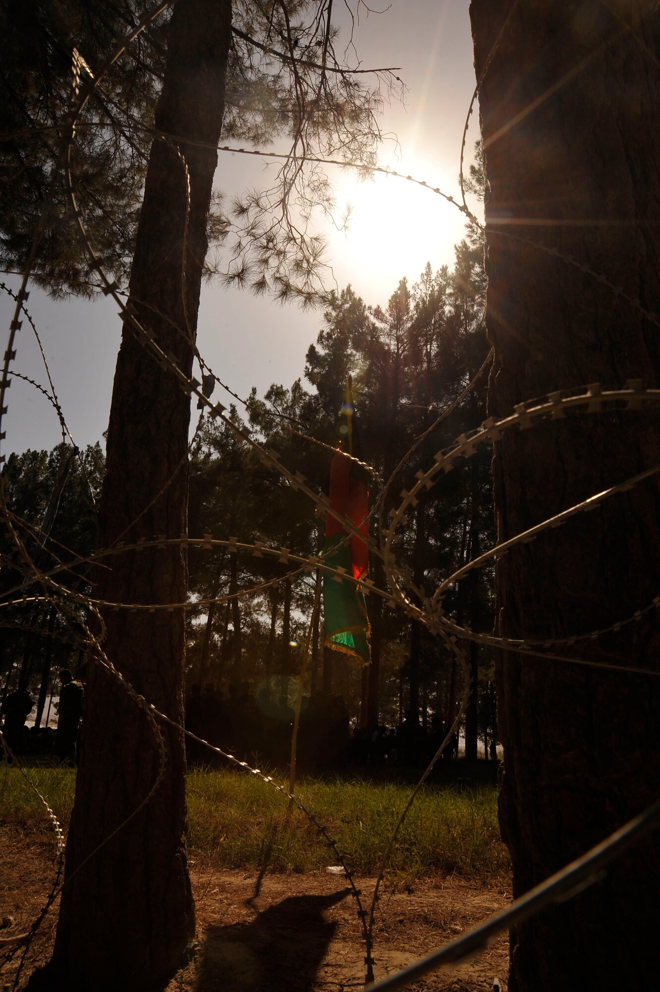 A scenic shot of trees and a field taken during a meeting between the local governor and citizens in Shar-E-Safa, Afghanistan Oct. 23, 2009. The governor is encouraging people to vote so they can improve their county. (U.S. Air Force photo/Staff Sgt. Angelita Lawrence)