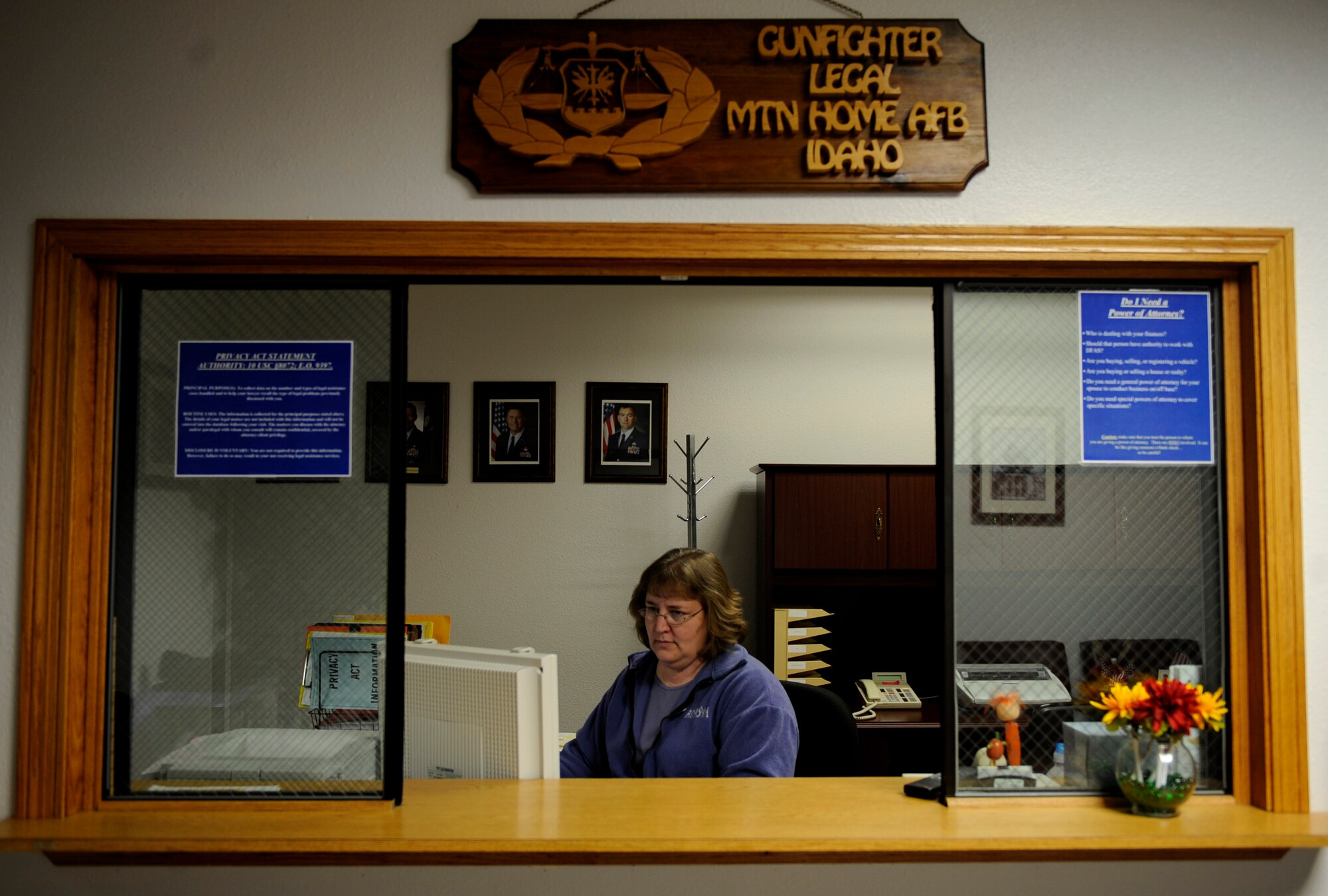 MOUNTAIN HOME AIR FORCE BASE, Idaho - Betty Spealman serves as the 366th Fighter Wing legal assistant. (U.S. Air Force photo by Airman 1st Class Renishia Richardson)