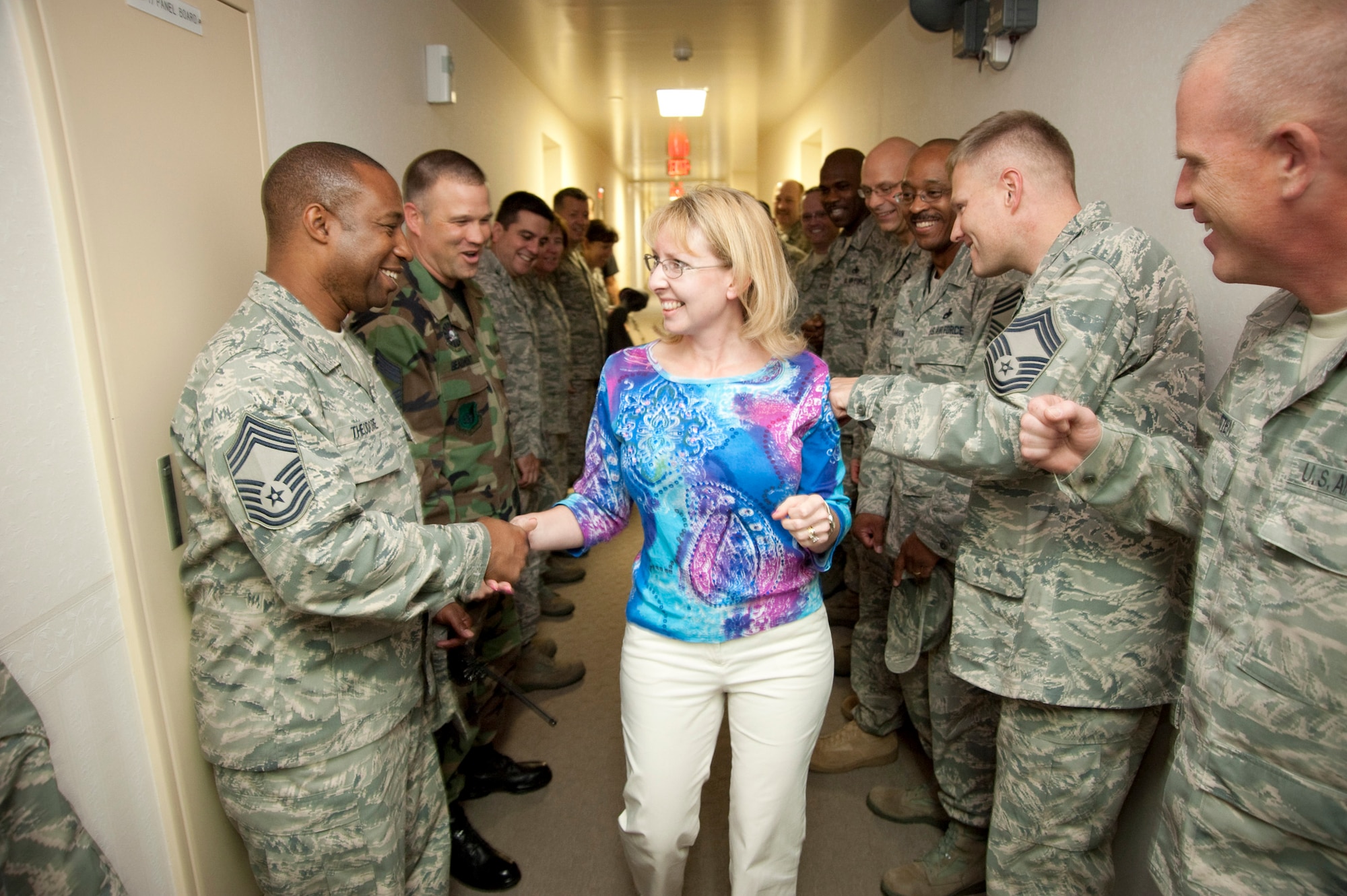 MISAWA AIR BASE, Japan -- The Misawa Air Base Chiefs' Group and wing leadership congratulate Senior Master Sgt. Barbara Krick on her selection for promotion to chief master sergeant Nov. 5. She will assume the position of 46th Test Group superintendent at Holloman Air Force Base. Seven senior master sergeants were selected from Misawa Air Base to include Senior Master Sgts. Wayne Cardwell, Rafael Charris, Paul Leubkert, John Mazza, Arlene Murray and William Wilkinson. Sergeant Krick hails from Eagle River, Wis. (U.S. Air Force photo/Staff Sgt. Samuel Morse)