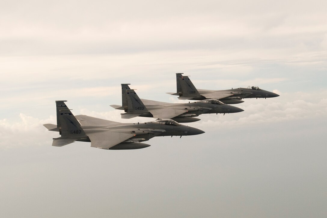 F-15's from the 125th Fighter Wing, Jacksonville, Florida. October 16 , 2009 (Air Force Photo by Tech. Sgt. Shelley Gill)