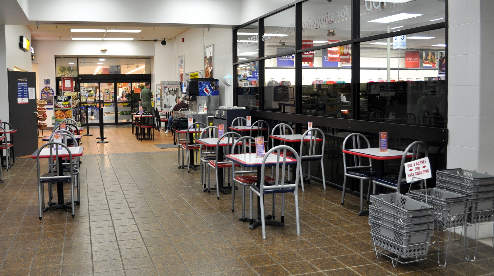 During the second phase renovation in late December, the only entrance to the Exchange will be through the Commissary entrance as the outer mall is renovated. (U.S. Air Force Photo/Sonic Johnson)