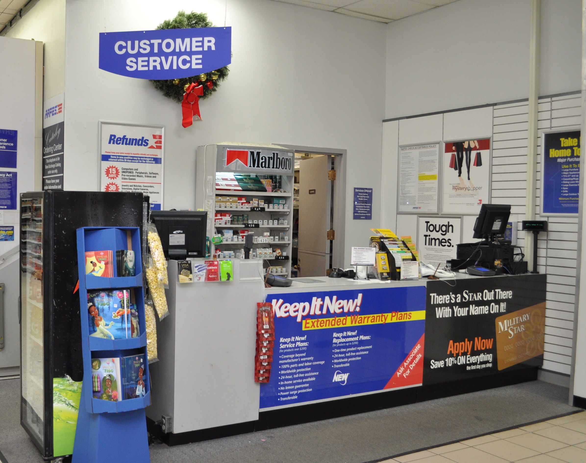 cash register area