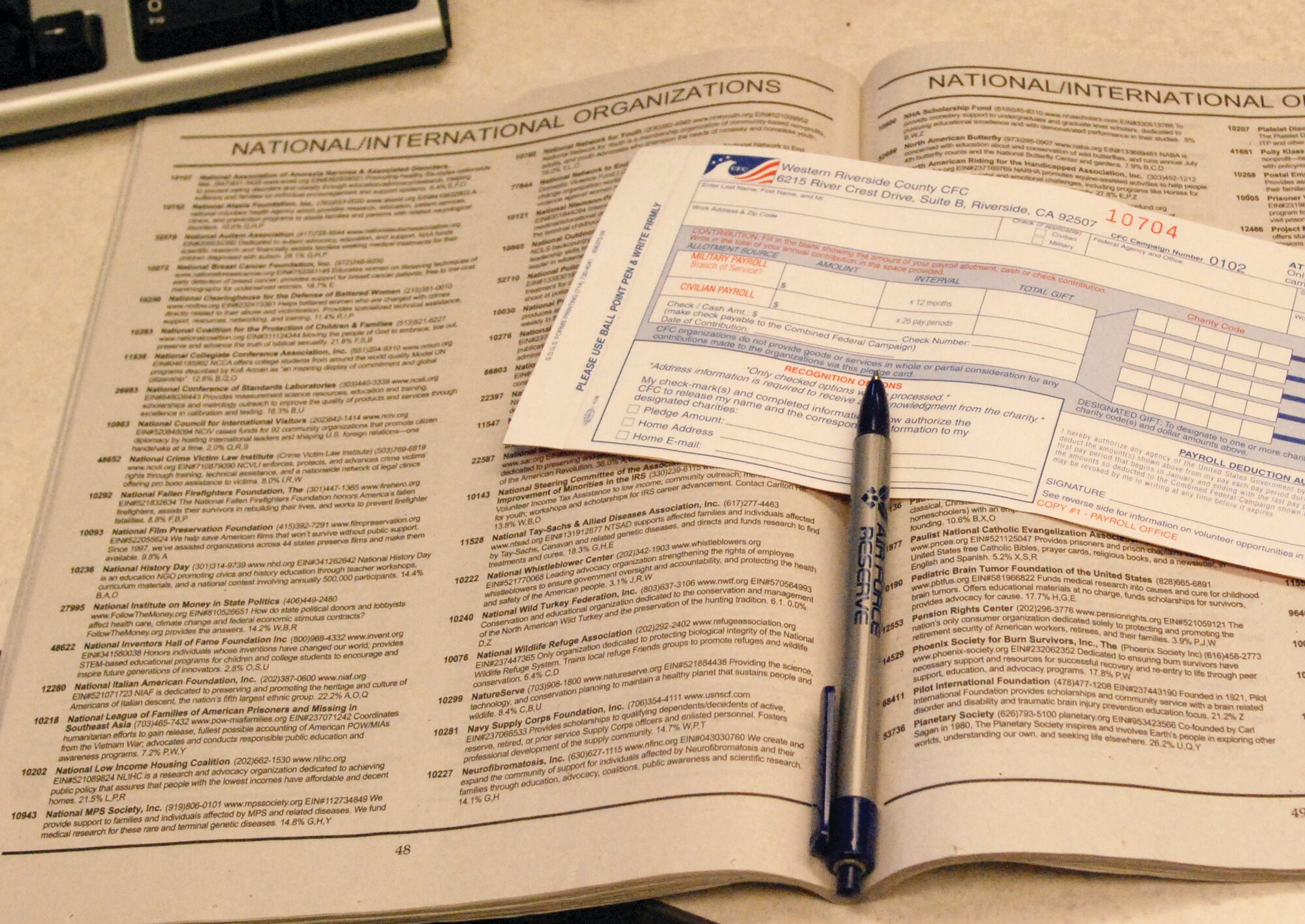 Two weeks remain for CFC pledges. (U.S. Air Force photo by Staff Sgt. Megan Crusher)