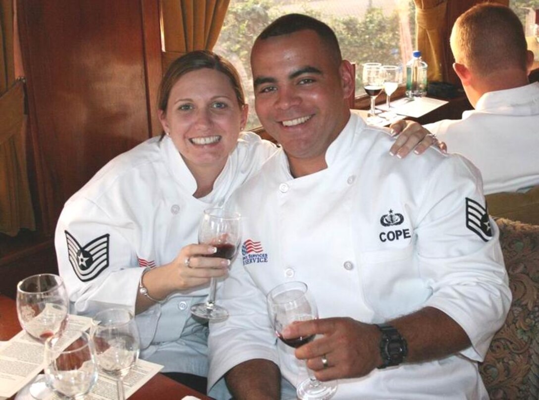 Staff Sgt. Quincy Cope and Tech. Sgt Tanya Sweeney