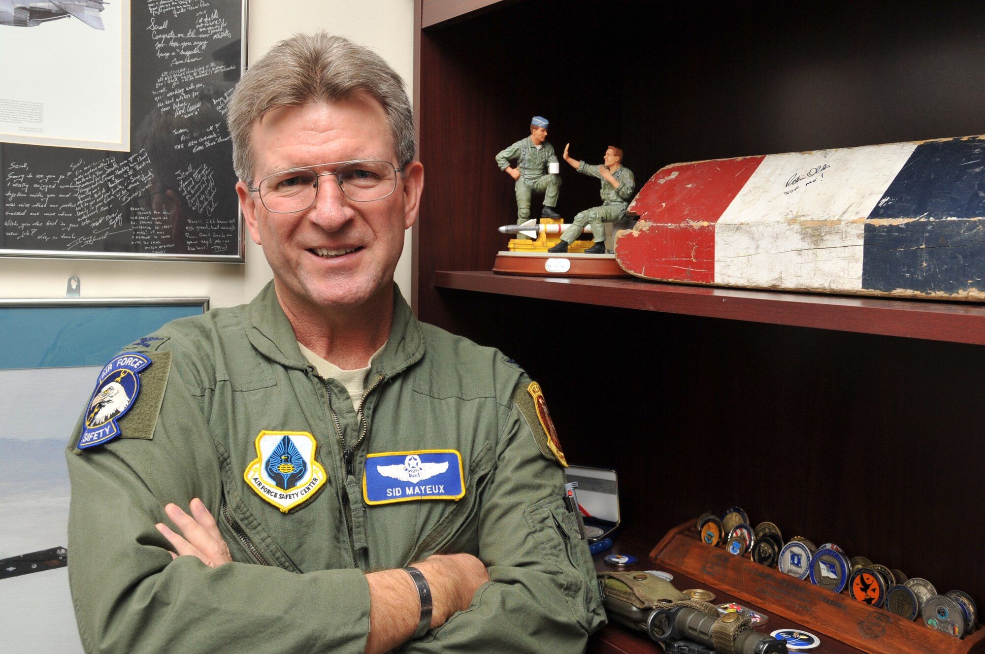 Col. Sidney Mayeux, Air Force chief of flying safety, Kirtland Air Force Base, New Mexico.  U.S. Air Force photo by Elizabeth Martinez