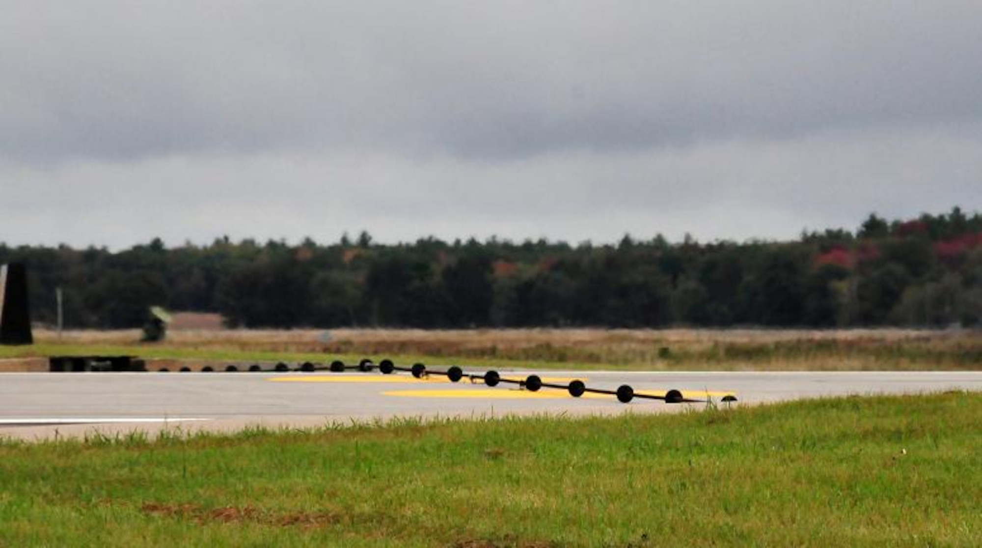 Barrier Arresting Kit 12,cable. Part of a system designed to stop the aircraft in an emergency during an annual barrier certification at Volk Field, WI. Photo by Tech Sgt Kim Rodel, Volk Field CRTC.