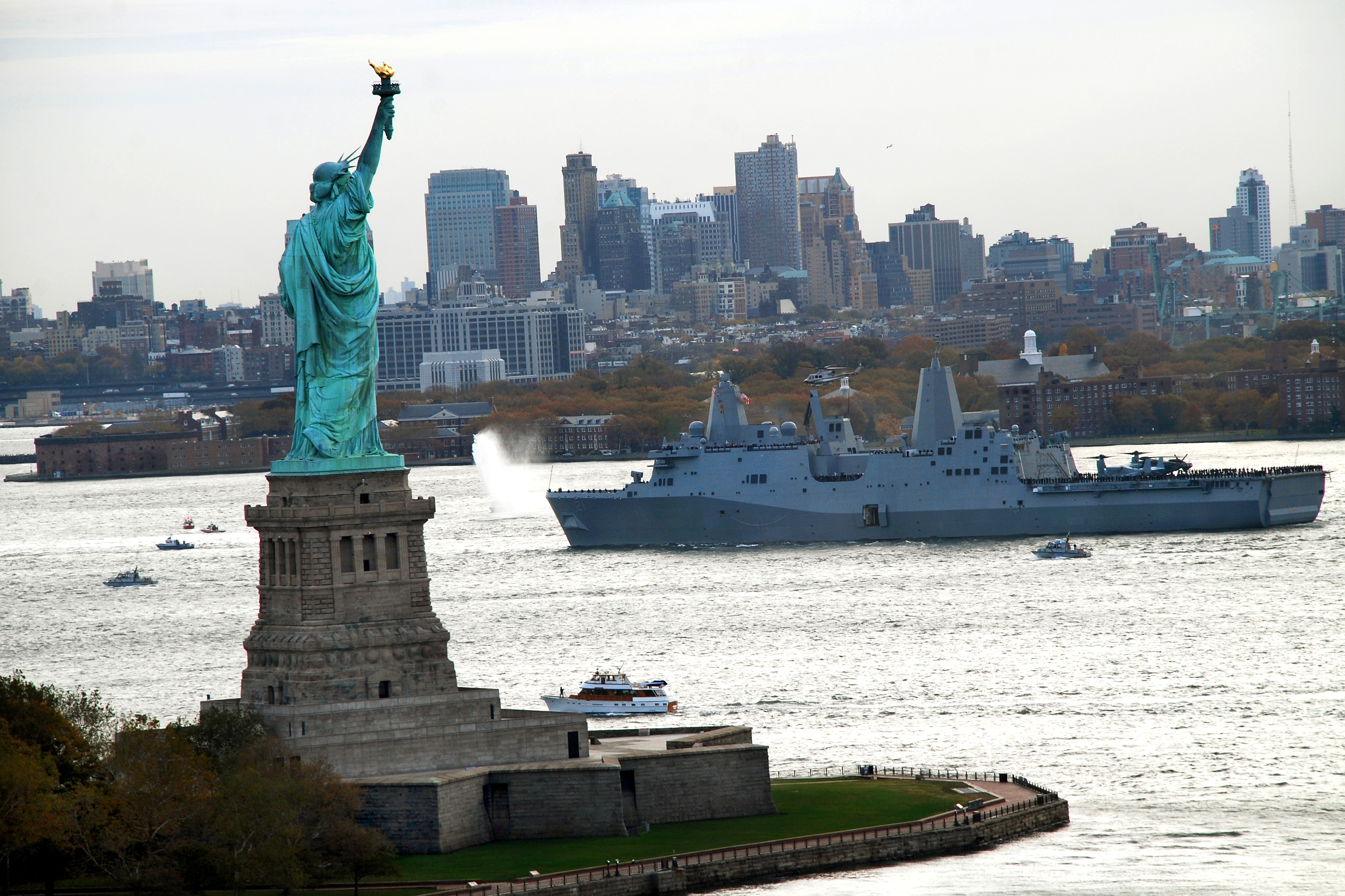 Essay Com In English The Amphibious Dock Landing Ship Precommissioning Unit New York Transits New York Harbor Past The Statue English Essay On Terrorism also Global Warming Essay In English Us Department Of Defense Photos Photo Gallery National Honor Society High School Essay