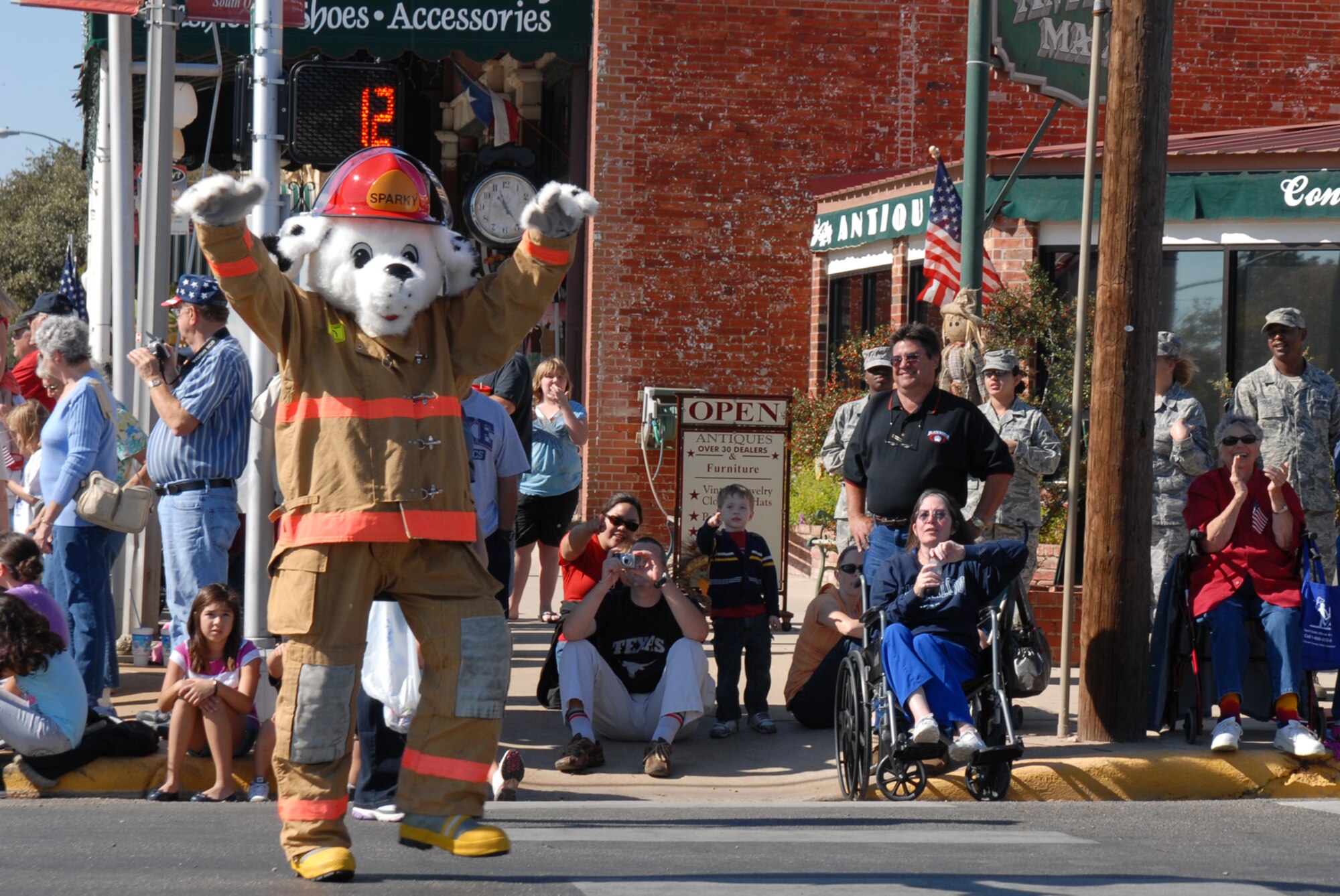 SAN ANGELO, Texas -- Sparky the fire dog marches in the 2009 Veterans Day Parade, Nov. 7. (U.S. Air Force photo/Staff Sgt. Laura R. McFarlane)
