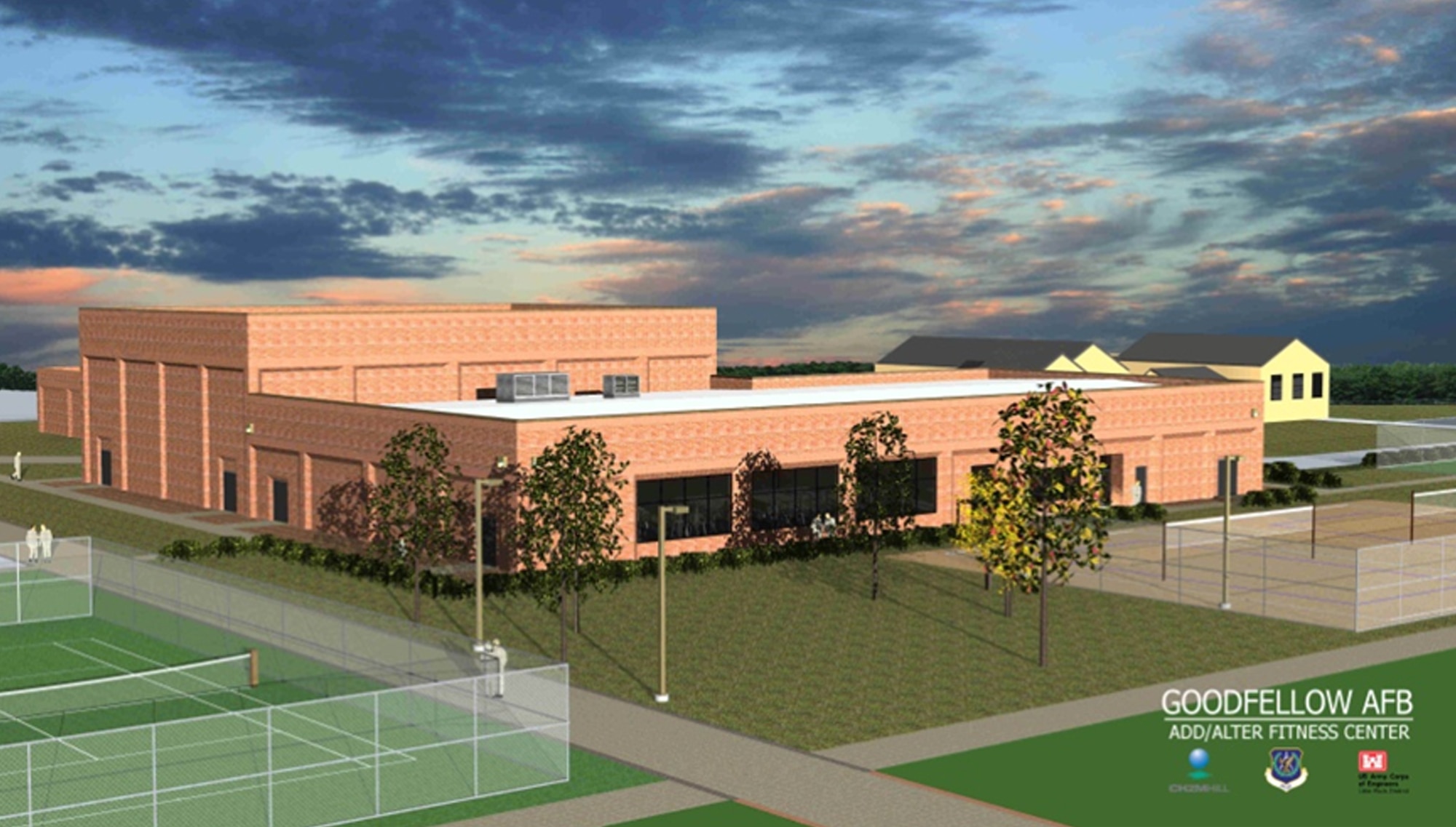 New Goodfellow Mathis Fitness Center Expansion artist rendering.