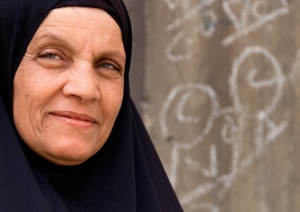 An Egyptian woman wears a hijab, a traditional head scarf, in a village south of Cairo, Egypt. (U.S. Air Force photo/Col. Joseph Mancy)