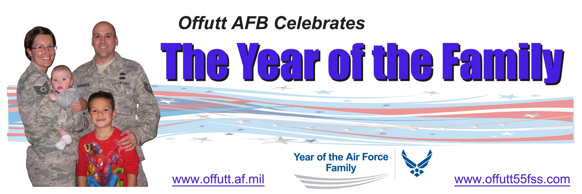 OFFUTT AIR FORCE BASE, Neb. - Offutt celebrates Year of the Air Force Family as Year of the Family with Airmen, Soldiers, Sailors and Marines assigned here.