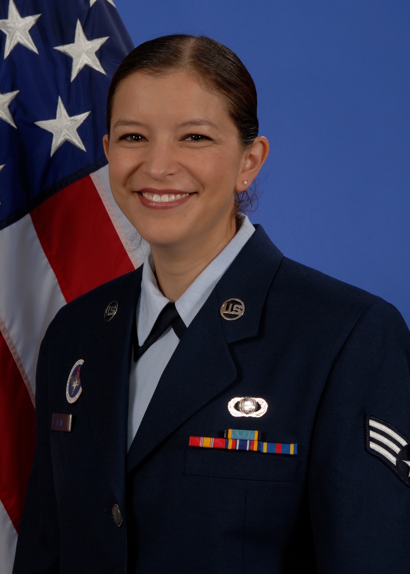 Senior Amn Wendy Alaniz of the 217th Training Squadron at Goodfellow AFB recounts some of the recent tragedies of the past year and the significant impact her "Wingmen" made on her life.  (U.S. Air Force photo by Mr. Lou Czarnecki)
