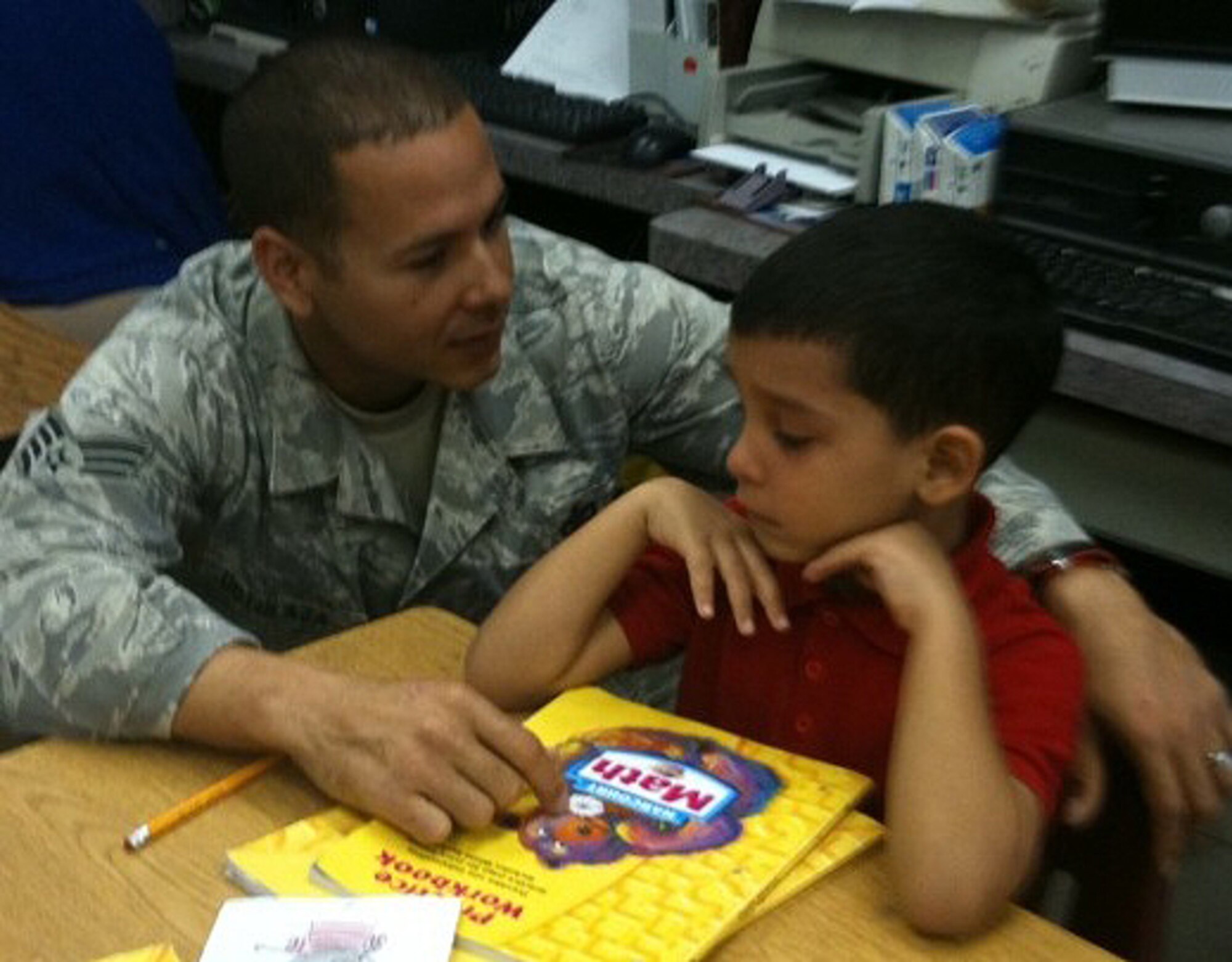 482nd Fighter Wing Security Forces members were invited to Carol City Elementary School to educate first graders on the importance of Veterans Day, Nov. 9. (U.S. Air Force photo/Juan J. Lemus)