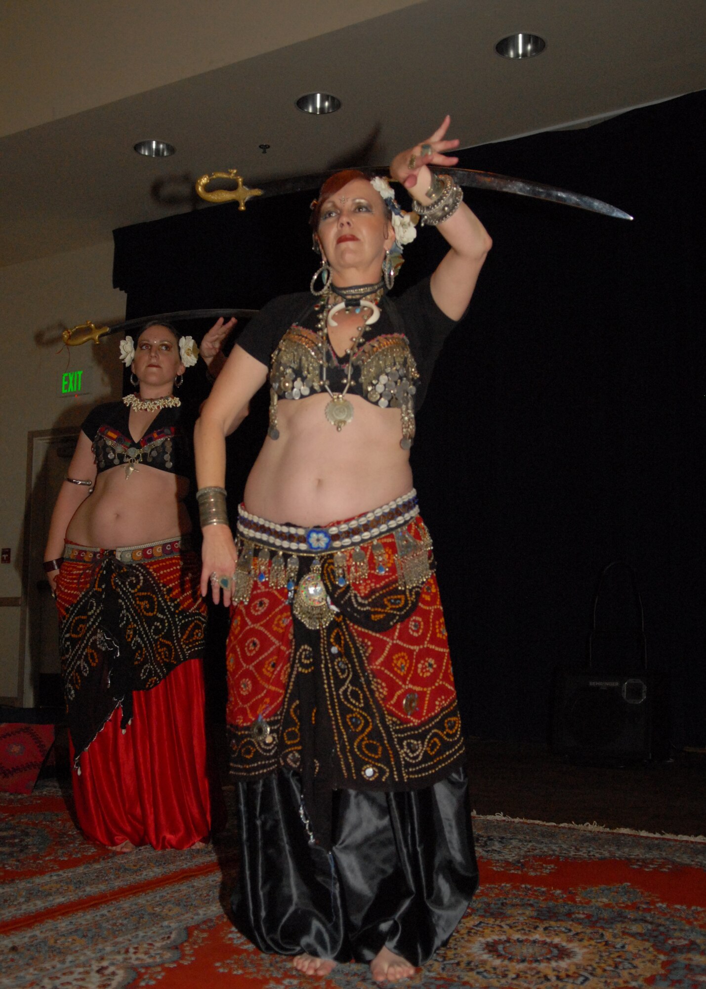 VANDENBERG AIR FORCE BASE, Calif. -- Passport to Turkey, the first event of its kind at Vandenberg, was a dinner held by the Pacific Coast Club which featured tribal fusion belly dancers Teresa Phillips and Bonnie Wolf-Moss, here, Friday, Nov. 6, 2009. The dancers displayed their dance style, a combination of Indian, African and other types of dance, as well as their handmade garments worn in traditional tribes. (U.S. Air Force photo/Airman 1st Class Angelina Drake)
