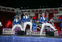 Tops in Blue performed Nov. 13 at the Municipal Auditorium in downtown San Antonio. The performance was part of the San Antonio Chamber of Commerce's Celebrate America's Military Week which gave the community an opportunity to pay tribute to local active-duty and retired servicemembers. Tops in Blue group is an all active-duty Air Force group made up of amateur performers selected for their entertainment abilities. (U.S. Air Force photo/Alan Boedeker)