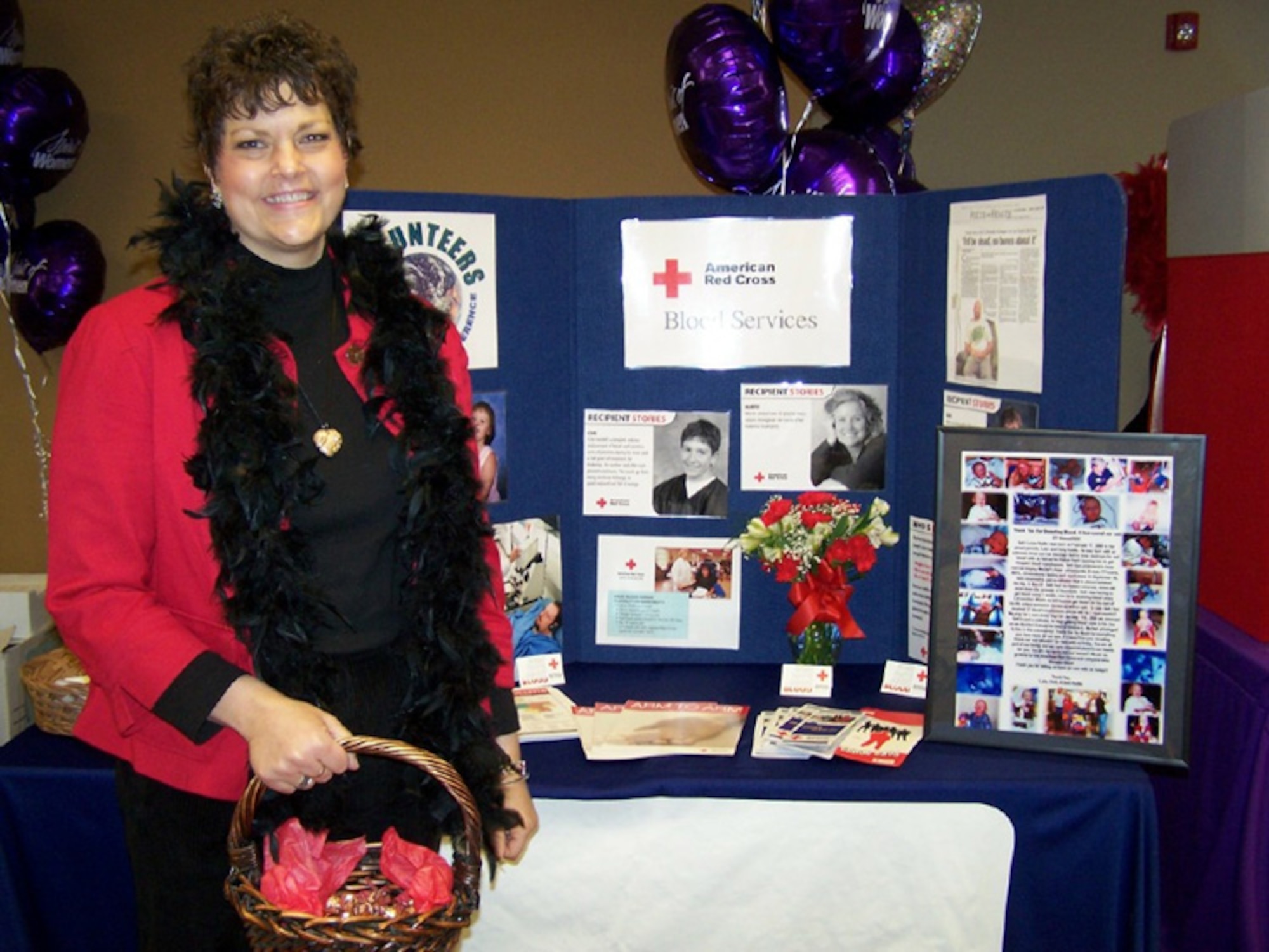 Cancer survivor Marilee Stott, is a American Red Cross and blood donor advocate. After being diagnosed with cancer in 2005, Stott dedicates a great deal to educating people about and assiting in blood drives and thanking donors for their contributions. "Because of so many caring people, I am here today loving my family and friends, and happily moving forward with my earthly goals," said Mrs.Stott. 