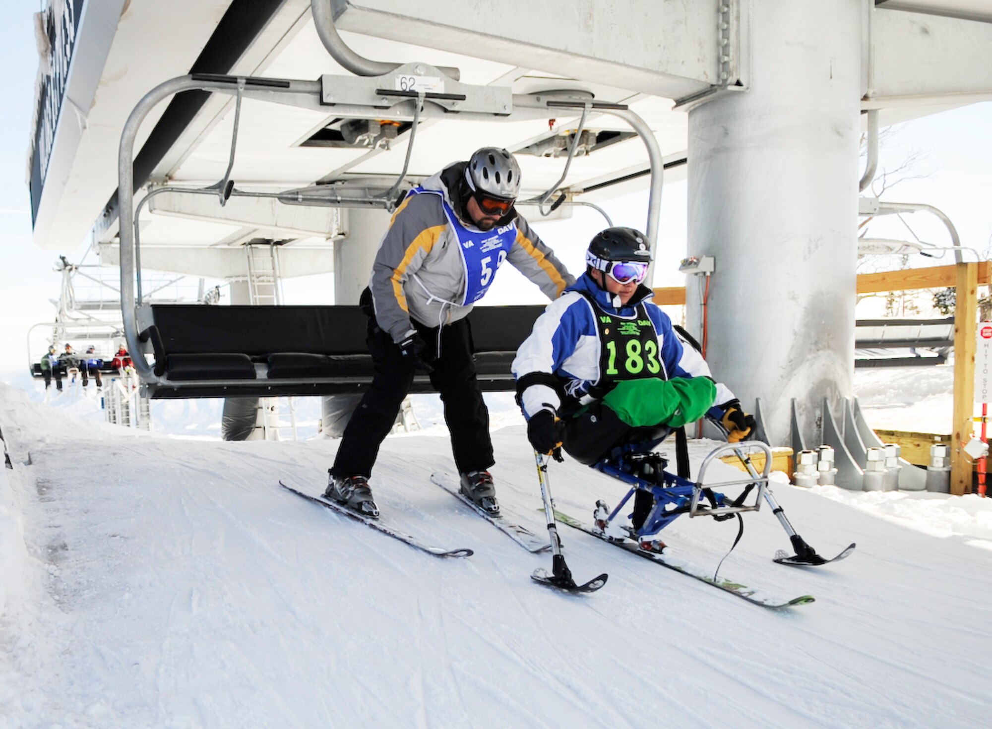 The U.S. Paralympics Division of the U.S. Olympic Committee has partnered with the Department of Defense, the Department of Veterans Affairs and community programs nationwide to support the rehabilitation of injured military men and women through sport and physical activity.  (U.S. Air Force photo/Staff Sgt. Desiree N. Palacios)