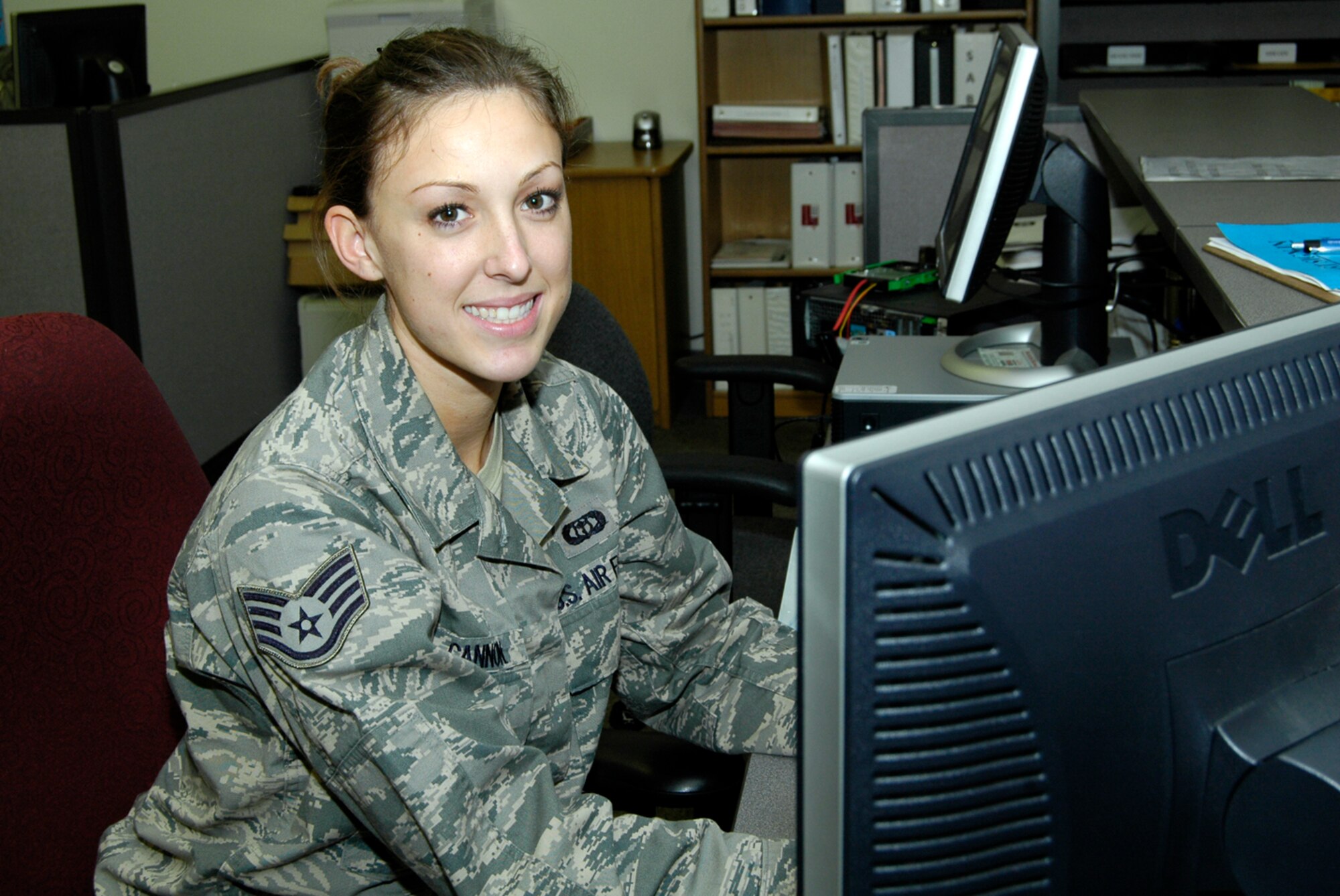 Staff Sgt. Ashley Cannon, 94th Mission Support Squadron Education & Training office, is selected for the INNERview for week Nov. 16-20. As the education training manager, she is responsible for assisting people in information about tuition assistance, formal schools, CLEP testing, GI Bill eligibility and testing. (U.S. Air Force photo/Senior Airman Shaun Shenk) 