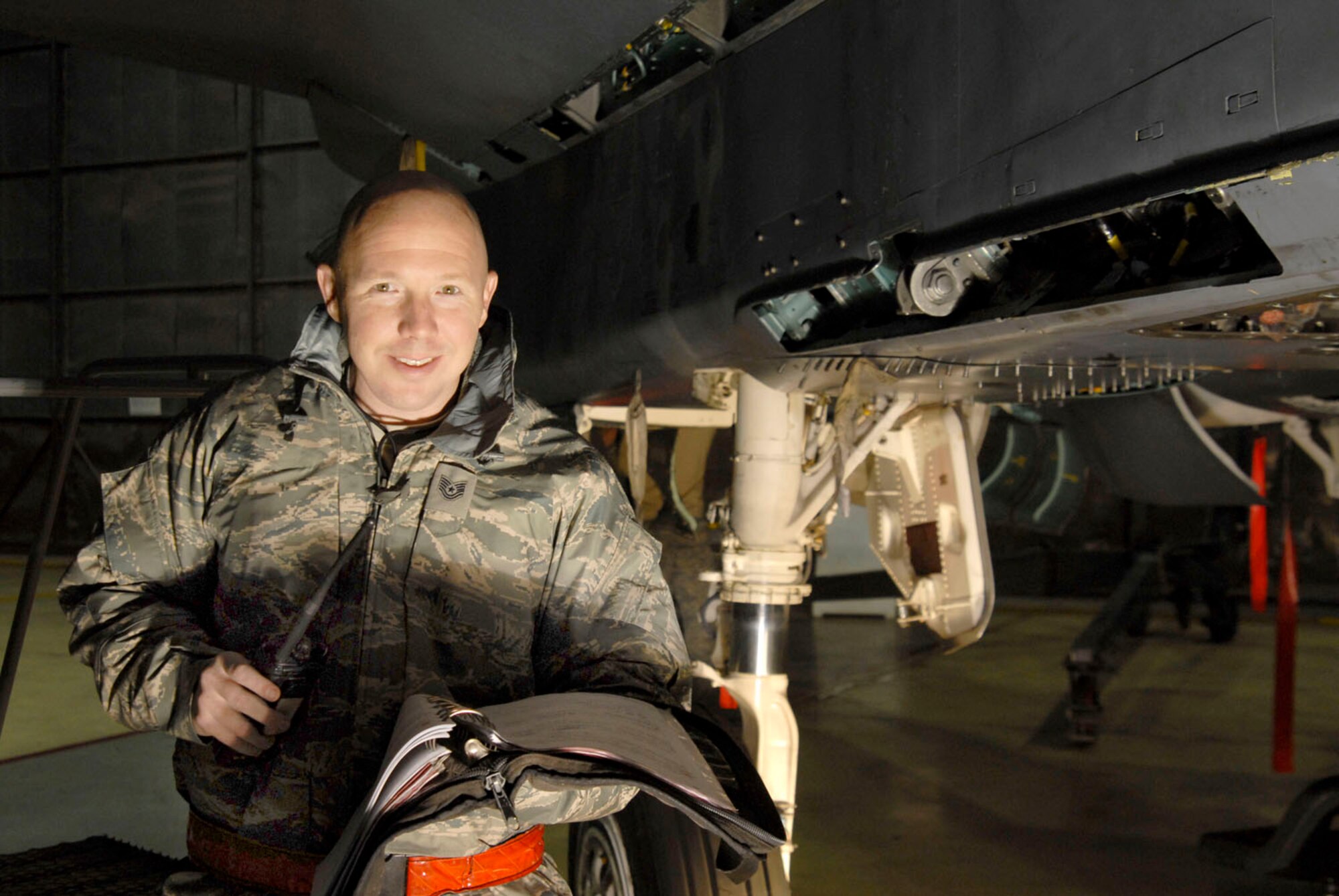 MOUNTAIN HOME AIR FORCE BASE, Idaho -- Tech. Sgt. Brandon Dunston serves as a 389th Expeditionary Aircraft Maintenance Unit flightline expediter. (Courtesy photo)



