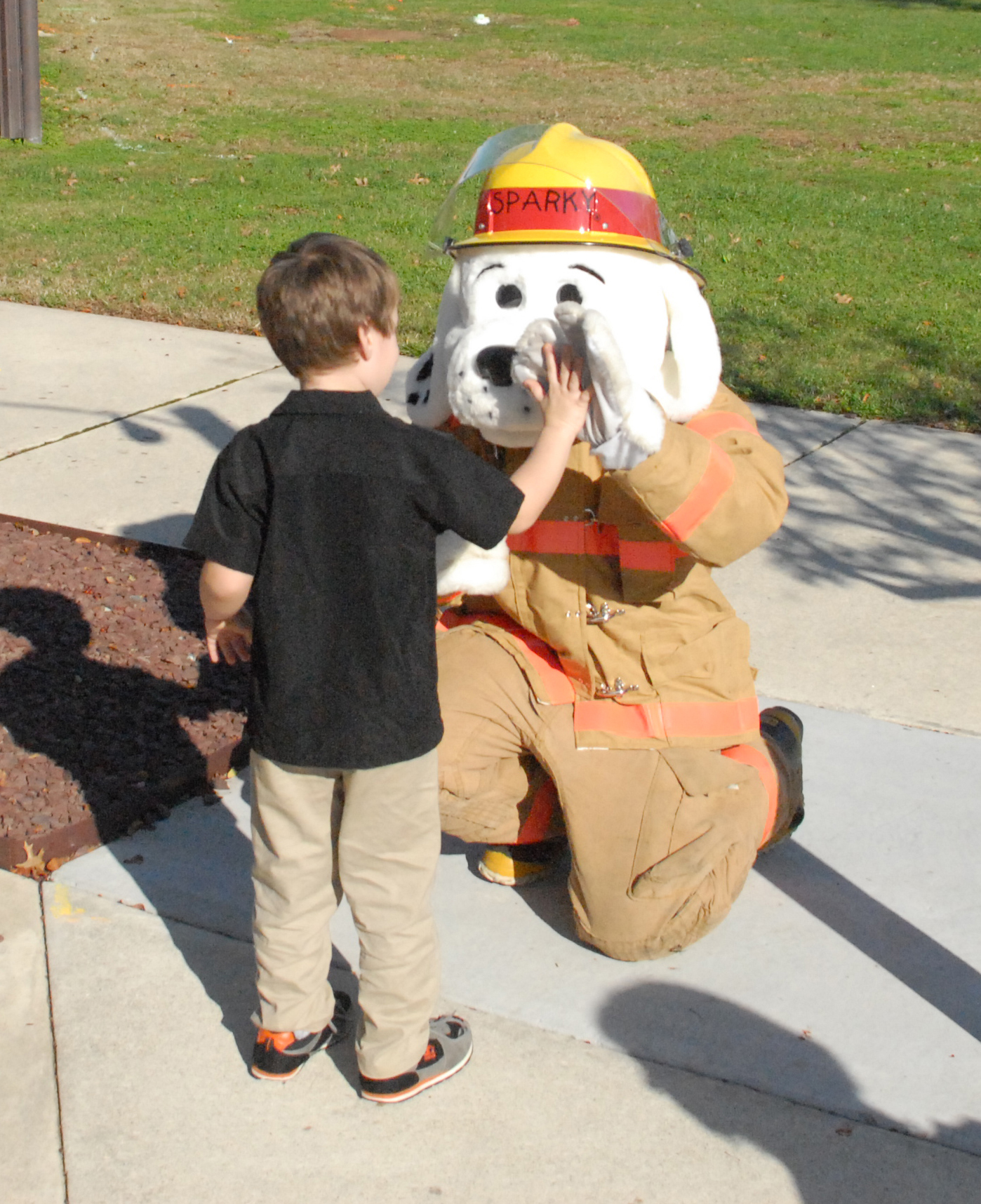 Behind the spots Sparky the fire dog > Dover Air Force Base > Display