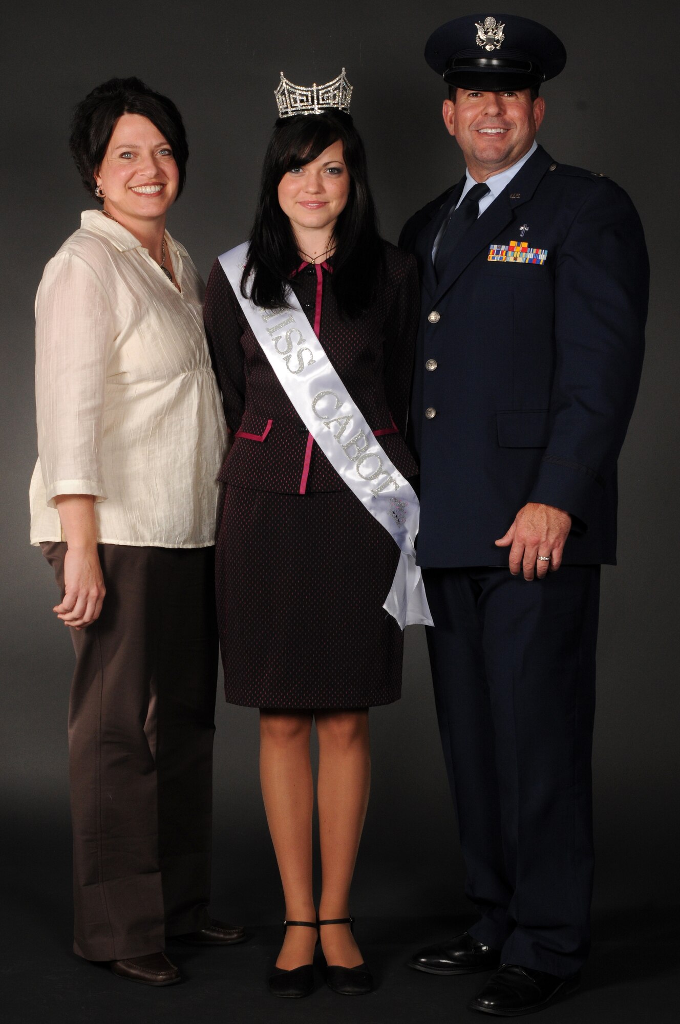 Ally Randall, daughter of Chaplain (Capt.) Sean Randall and Sandra Randall, was crowned Miss Cabot in her second year competing. Her confidence and ambitions are greatly influenced by her parents and the values held by an Air Force family. (U.S. Air Force photo by Airman 1st Class Lausanne Pacheco)