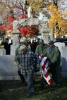 NEW YORK -- The formerly oldest living female Marine, Miriam Cohen, is brought to her grave site, Nov. 17, in Cypress Hills National Cemetery. The 101-year-old Cohen enlisted in the Marine Corps during World War II and again during the Korean War. She was the oldest female enlistee of her time at 35 years old and was part of the first female Marine recruit class. (Official Marine Corps photo by Sgt. Randall A. Clinton)