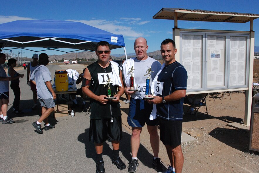 Jive Turkey 5K Men's top 3. (U.S. Air Force photo)