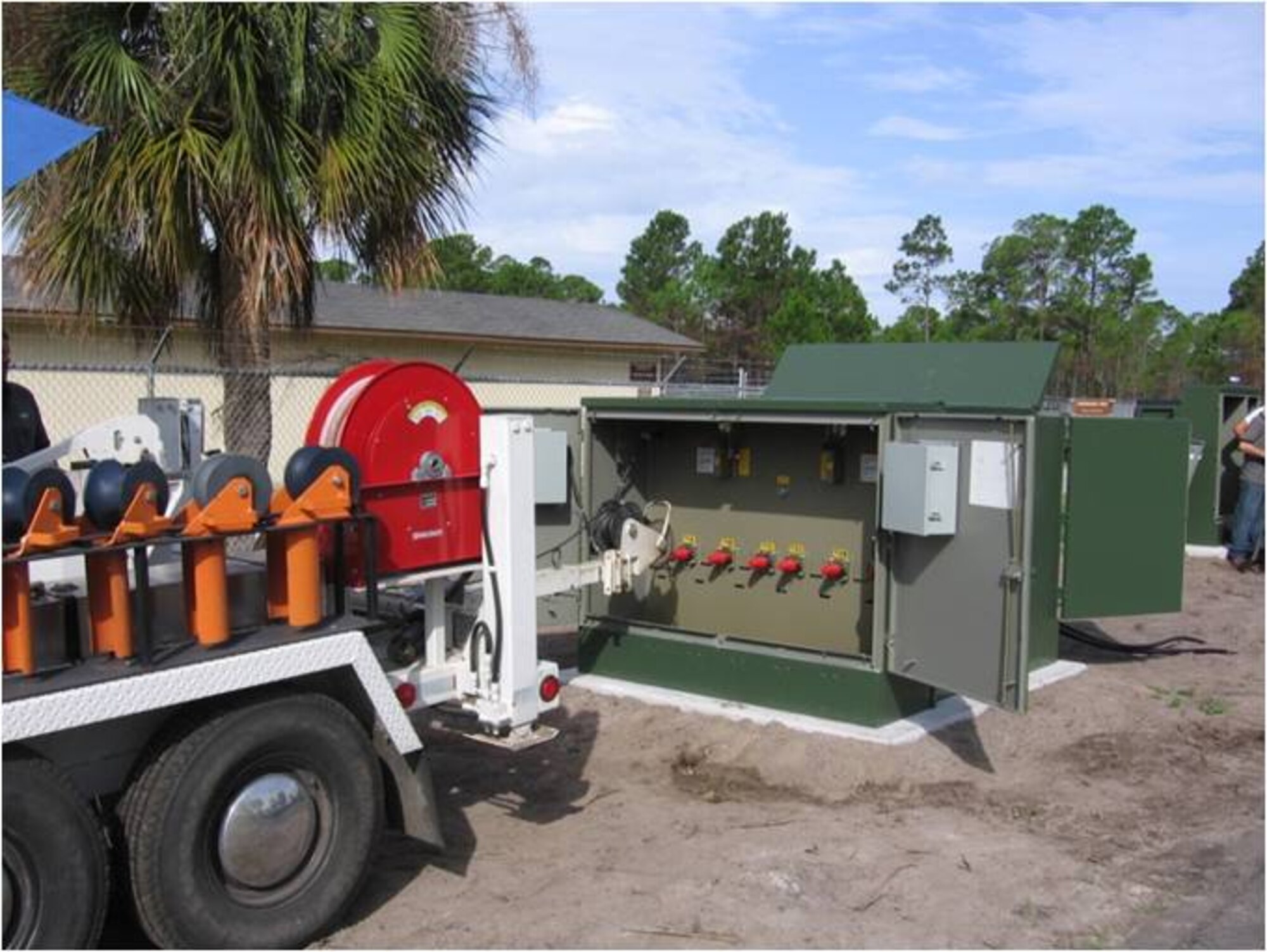 AFTER: Tyndall spent $9.3 million of the Recovery and Reinvestment Act money replacing overhead electrical wires with new underground electrical infrastructure to protect electrical systems from hurricane winds and severe weather. Tyndall received $23.3 million in 2009 as part of the Recovery and Reinvestment Act, a stimulus package signed by President Barack Obama on Feb 17 to jumpstart the American economy. (U.S. Air Force courtesy photo) 