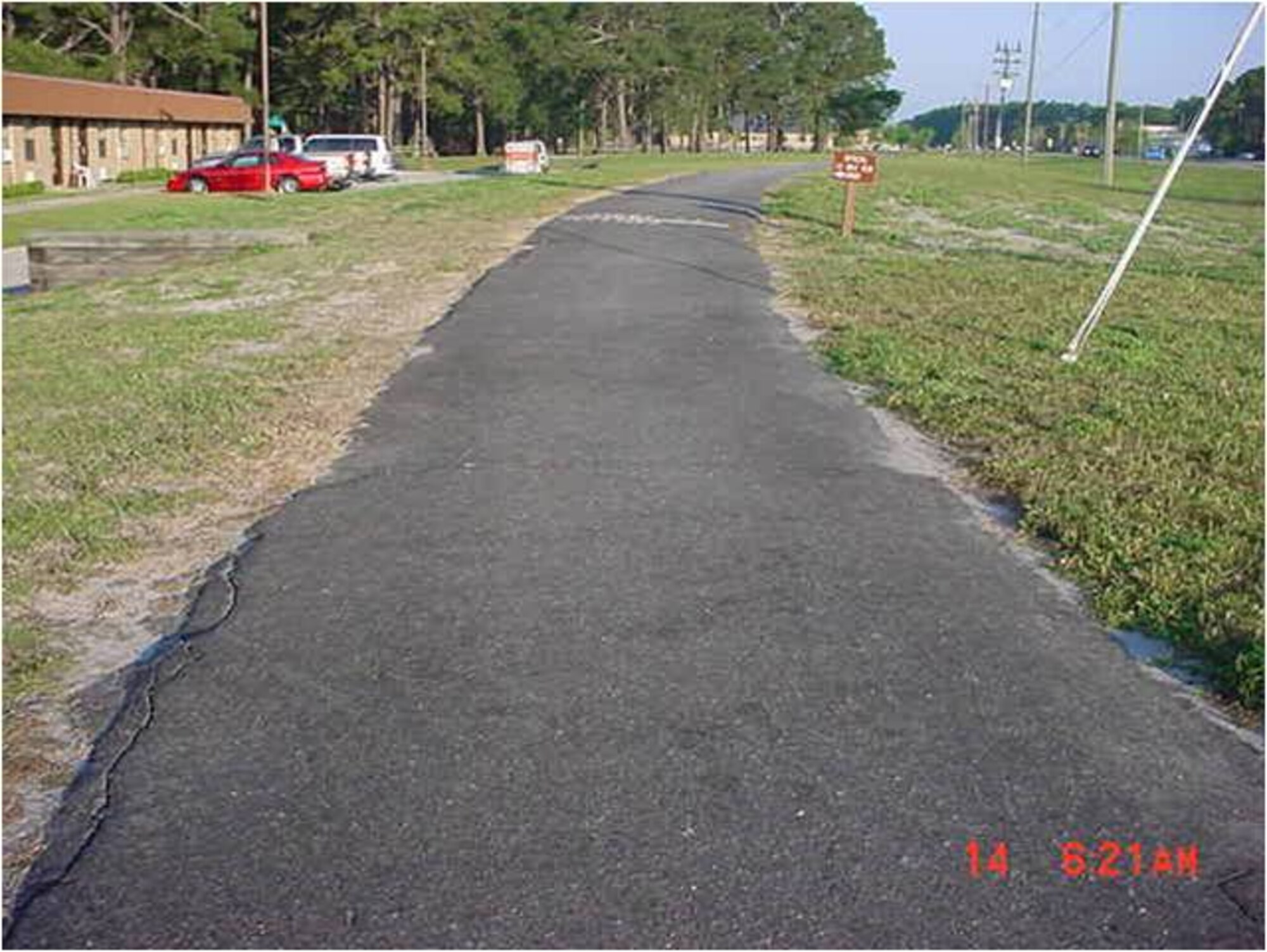 BEFORE: The running track on Beacon Beach needed to be resurfaced to provide a newer and more resilient athletic surface. The two-mile stretch cost $573,300 to update. The money was part of the $23.3 million Tyndall received in 2009 as part of the Recovery and Reinvestment Act, a stimulus package signed by President Barack Obama on Feb 17 to jumpstart the American economy. (U.S. Air Force courtesy photo)