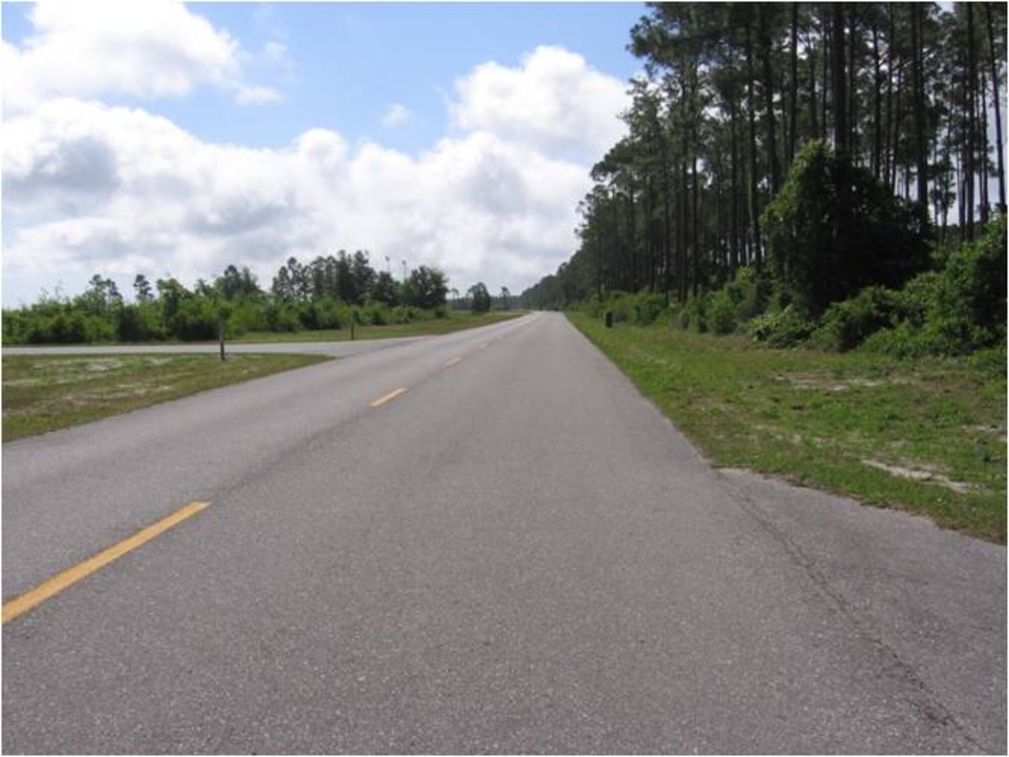 BEFORE: Tyndall spent $261,800 of the Recovery and Reinvestment Act money to improve roads on base. Tyndall received $23.3 million in 2009 as part of the Recovery and Reinvestment Act, a stimulus package signed by President Barack Obama on Feb 17 to jumpstart the American economy. (U.S. Air Force courtesy photo)