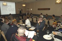 MINOT AIR FORCE BASE, N.D. -- Minot servicemembers attend a “Troops to Teachers” career seminar here Nov. 17. The seminar is held to help educate and recruit Minot Airmen for the troops to teachers program. (U.S. Air Force photo by Staff Sgt. Cory Smith)