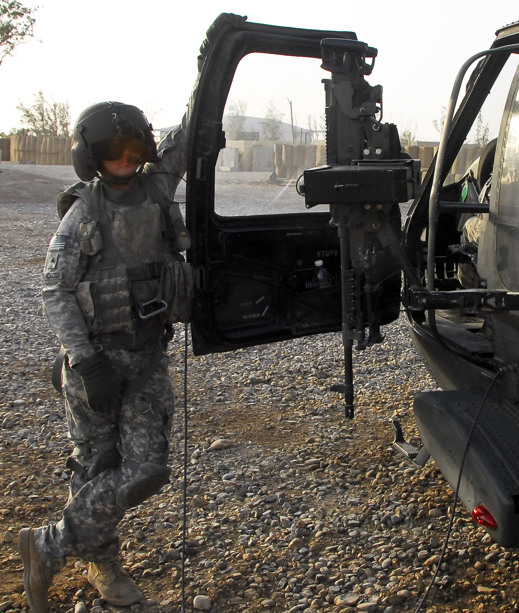 Army Cpl Michael Randazzo 24 Of Queens N Y Stands Outside Of