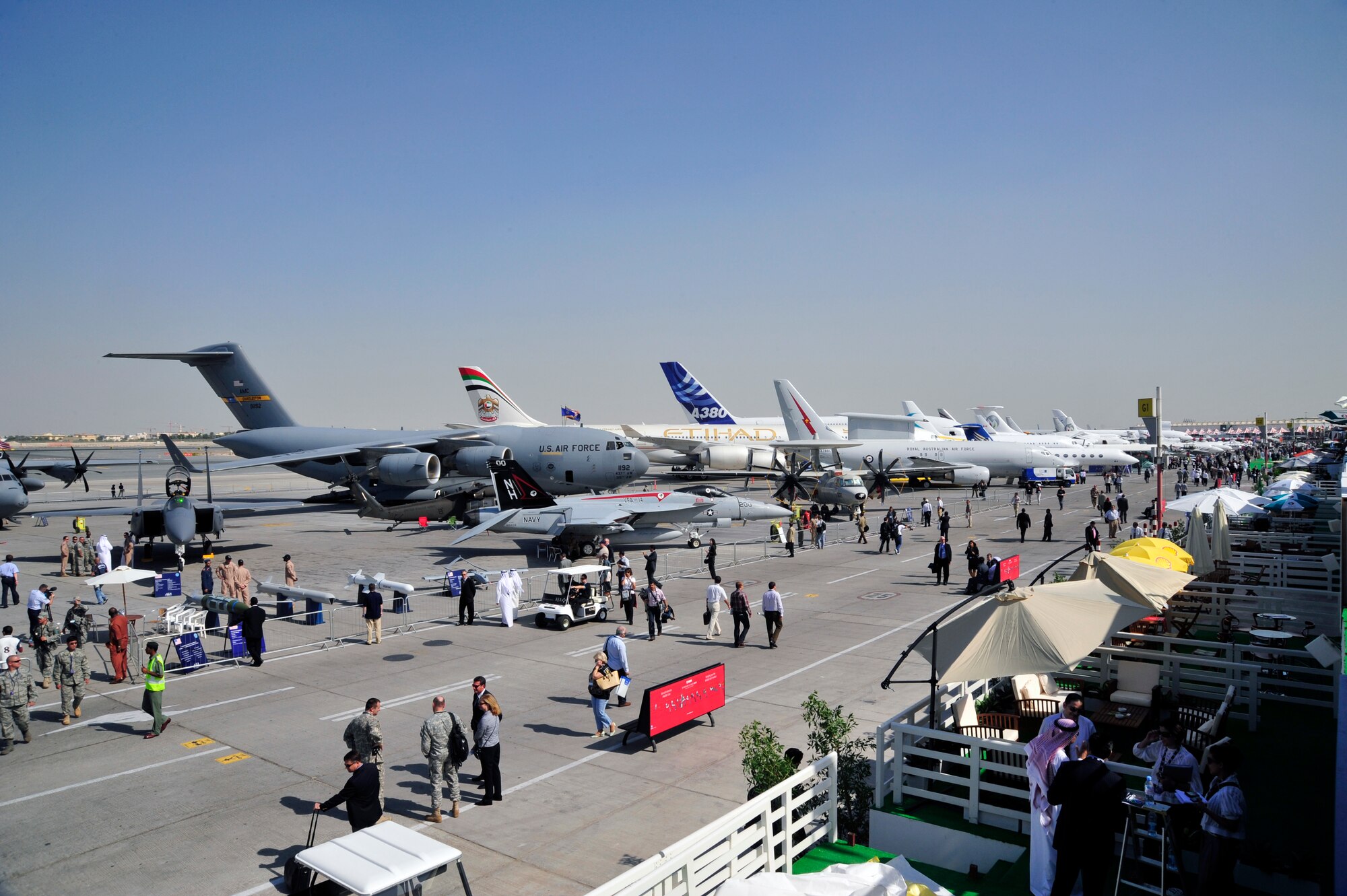 DUBAI, United Arab Emirates - The Dubai Air Show features Department of Defense aircraft and civilian passenger aircraft Nov. 15, 2009. The air show was held at the Dubai International Airport Expo from Nov. 15 to 19. (U.S. Air Force photo/Tech. Sgt. Charles Larkin Sr)