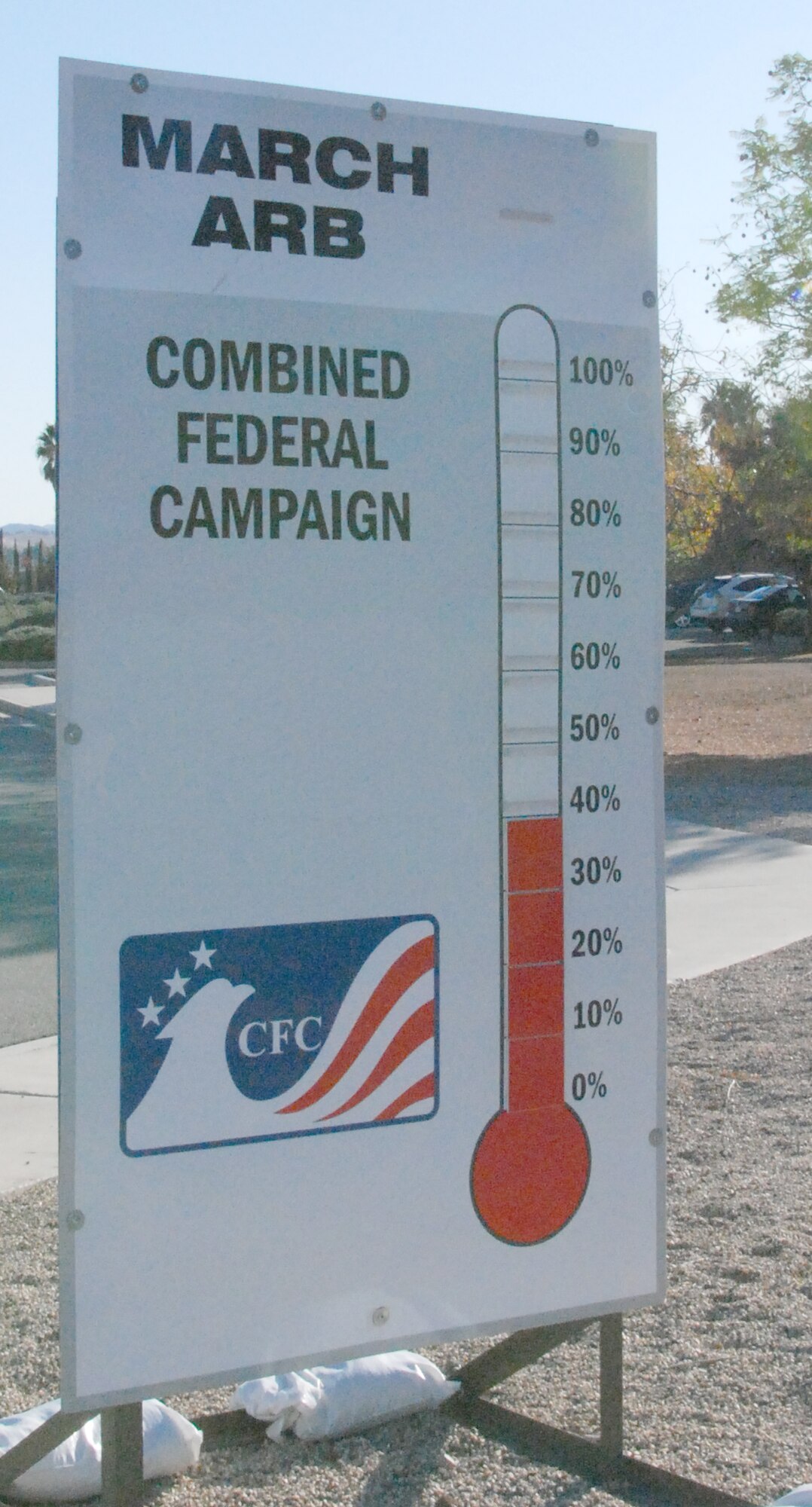 March Combined Federal Campaign Chair Susan Blum has extended the pledge deadline from Nov. 20 to Nov. 22 to give reservists on the B UTA weekend a chance to contribute to the campaign. As of Nov. 19, March has reached 40% of its $125,000 goal.

Blum doesn’t want Team March members who miss the new Nov. 22 deadline to be excluded from this year’s drive. “Key workers will continue delivering incentive gifts to contributors through early December and they can collect any last-minute contribution forms too,” she said. 

For more information, contact your unit’s CFC key worker. (U.S. Air Force photographic by Megan Just)
