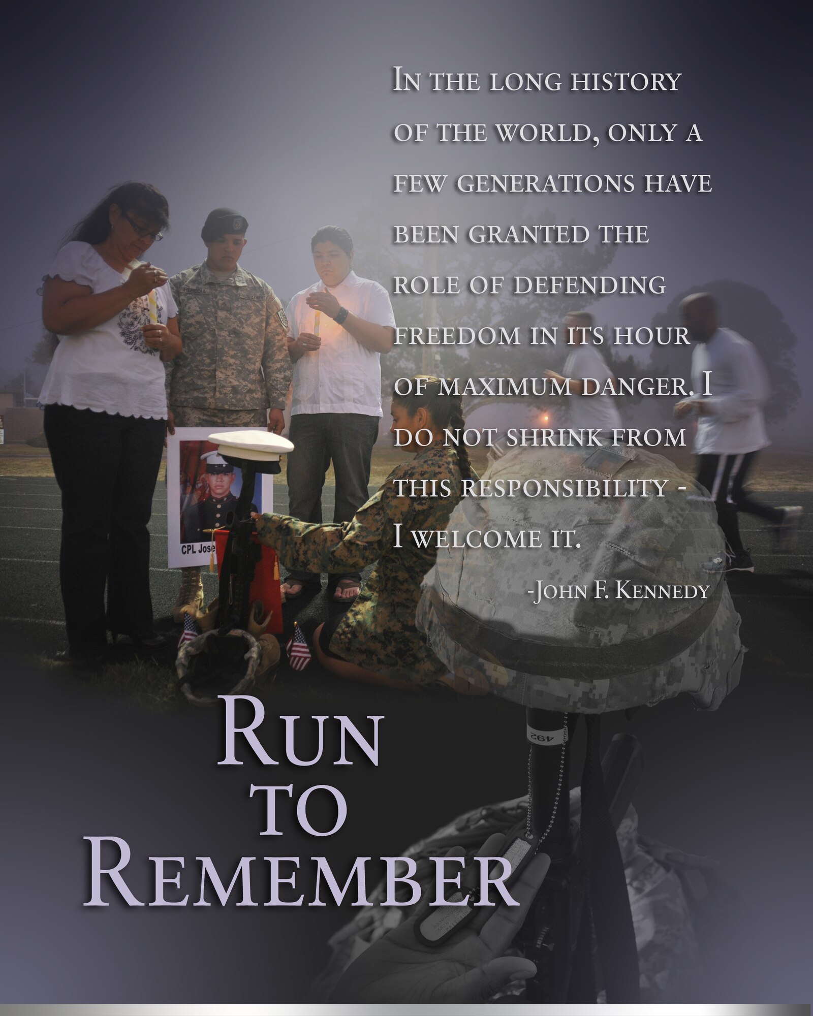 VANDENBERG AIR FORCE BASE, Calif. --  Vandenberg Air Force Base is scheduled to host the 2nd Annual Run to Remember from Oct. 19 to Nov. 11 here. (U.S. Air Force photo illustration/Senior Airman Stephanie Longoria, Senior Airman Antoinette Lyons, Jan Kays)