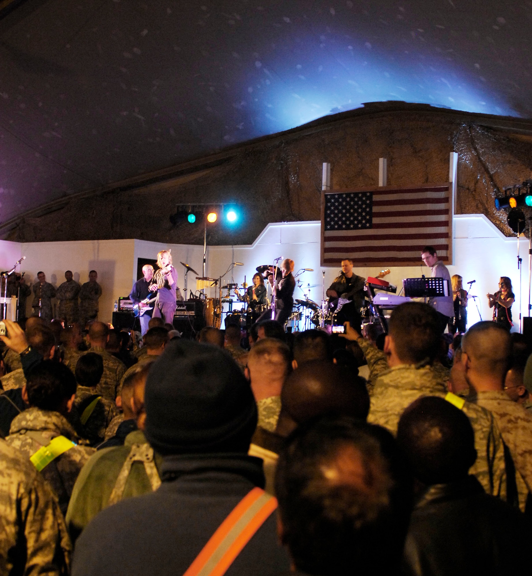 The Lieutenant Dan Band performs for troops Nov. 23, 2009, at Bagram Airfield, Afghanistan. (U.S. Air Force photo/Senior Airman Susan Tracy)