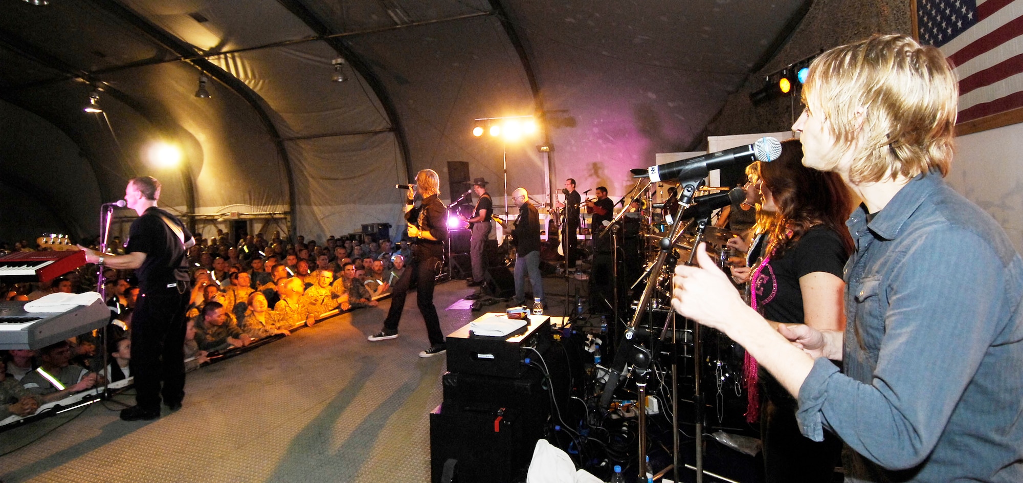 The Lieutenant Dan Band performs for troops Nov. 23, 2009, at Bagram Airfield, Afghanistan. (U.S. Air Force photo/Senior Airman Susan Tracy)