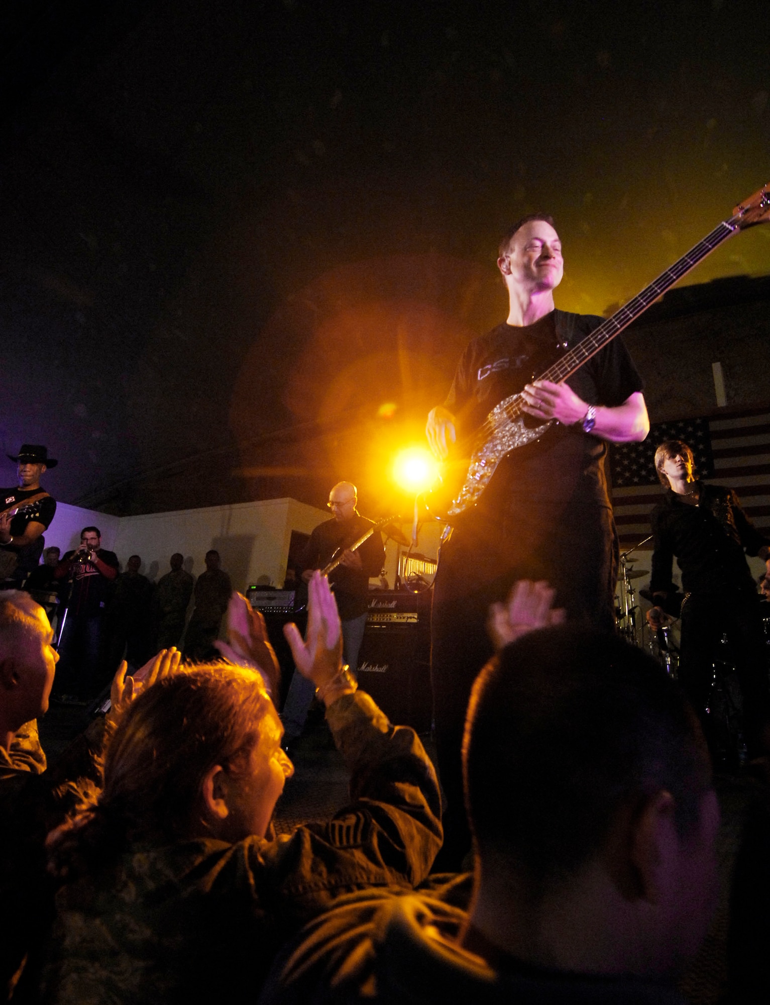 The Lieutenant Dan Band performs for troops Nov. 23, 2009, at Bagram Airfield, Afghanistan. (U.S. Air Force photo/Senior Airman Susan Tracy)