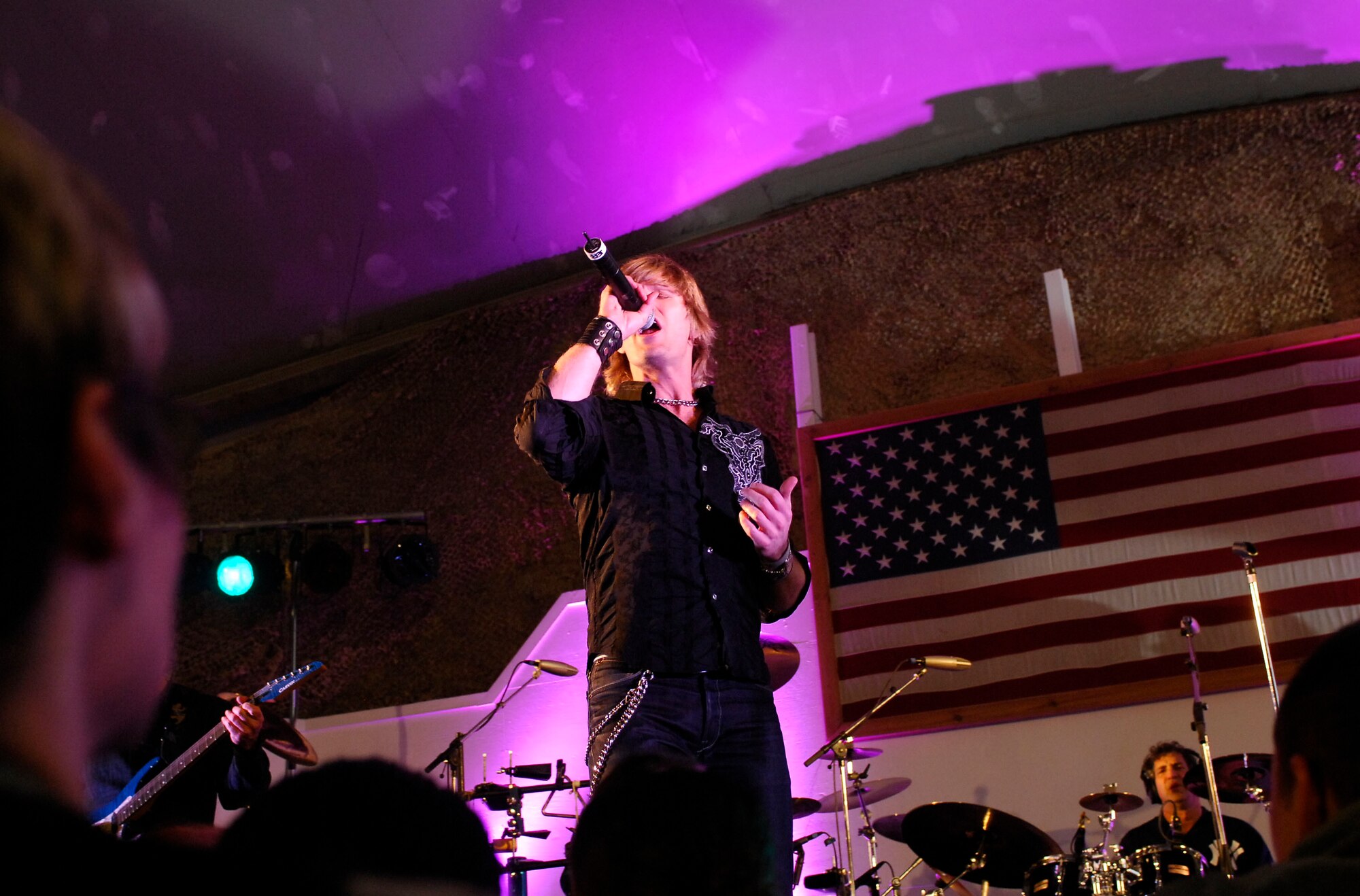 BAGRAM AIRFIELD, Afghanistan -- Jeff Vezain, a Chicago native, is a singer/songwriter/actor/dancer that can play multiple instruments. He has performed in choirs, vocal jazz groups, and big bands all around Chicago for more than eleven years. (U.S. Air Force photo/ Senior Airman Susan Tracy)
