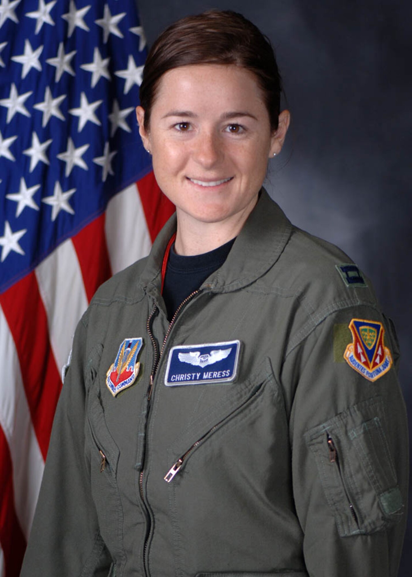 MOUNTAIN HOME AIR FORCE BASE, Idaho -- Capt. Christy “Roxy” Meress, serves as a 366th Operations Support Squadron wing electronic warfare officer. (U.S. Air Force photo by Airman 1st Class Deborah Lockhart)