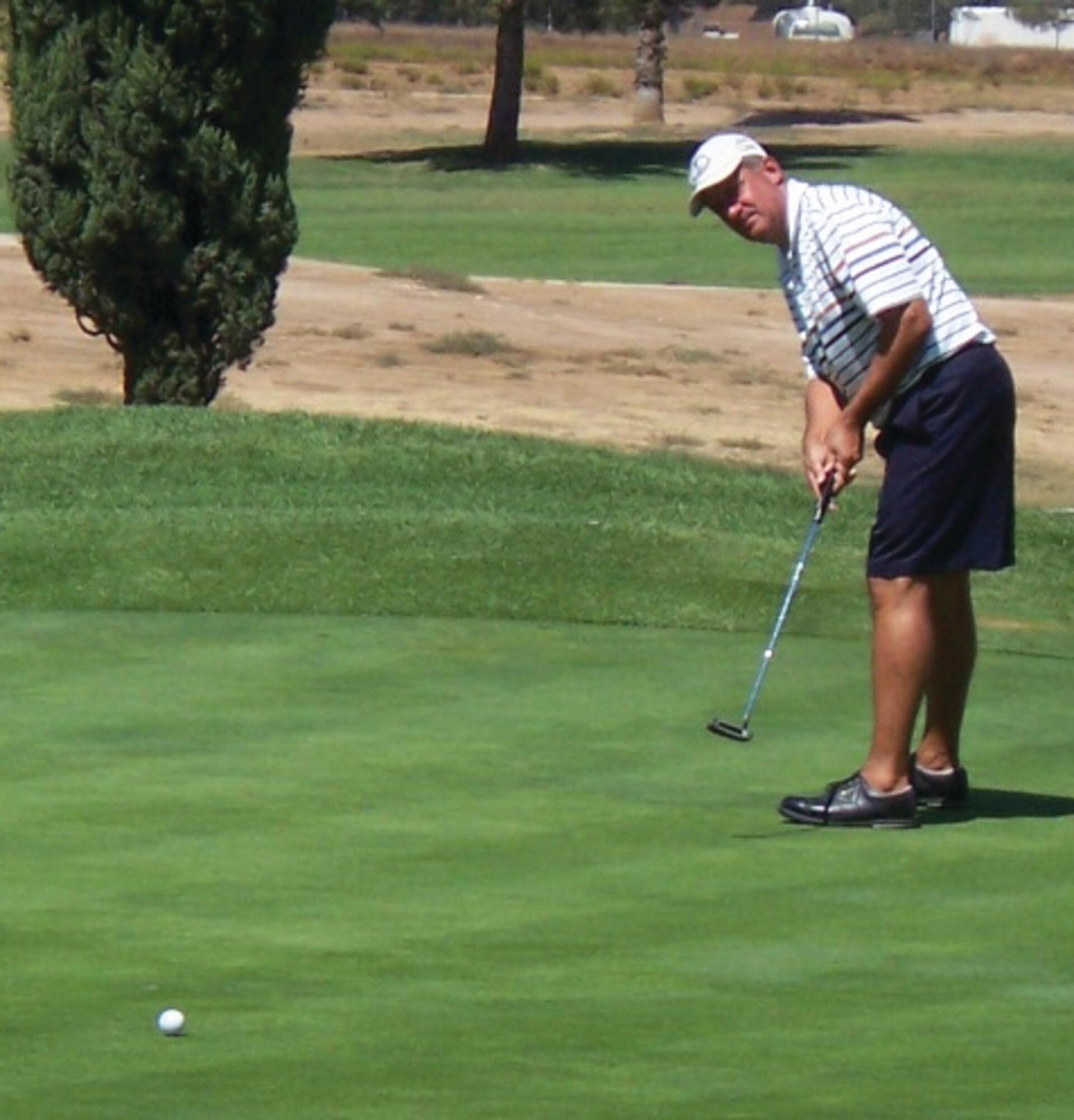 The 729 Airlift Squadron team won the March ARB intramural golf league championship game against the ATC team Sep. 10, with a final match score of 148-139 with the 729 AS 5 under par. There were seven teams that challenged one another three times each since the league began on April 14. (U.S. Air Force photo)