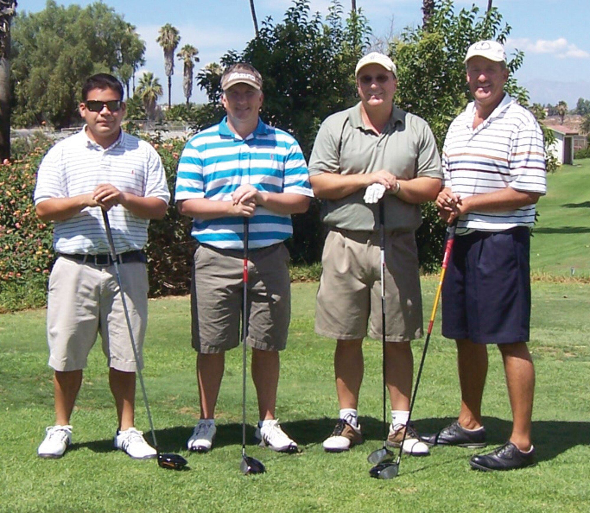 729 AS Team.  The 729 Airlift Squadron team won the March ARB intramural golf league championship game against the ATC team Sep. 10, with a final match score of 148-139 with the 729 AS 5 under par. There were seven teams that challenged one another three times each since the league began on April 14. (U.S. Air Force photo)