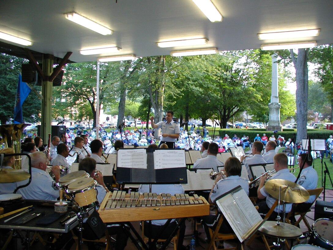 ANG Band of the Mid-Atlantic Concert Band performs a concert at Bandstand Park in Franklin PA on Sunday July 5, 2009.